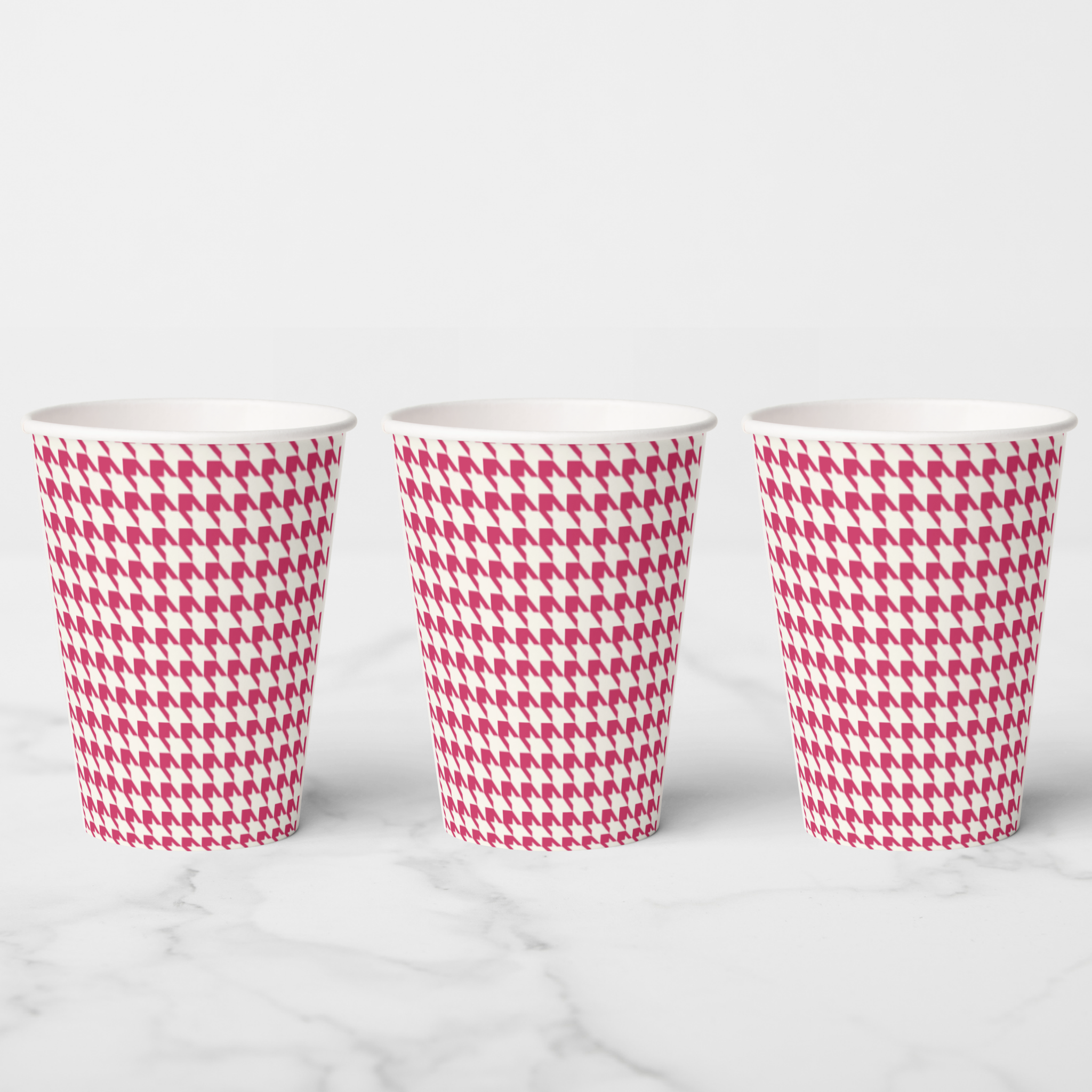 Vintage Voyagers France Hot Pink Paper Cups