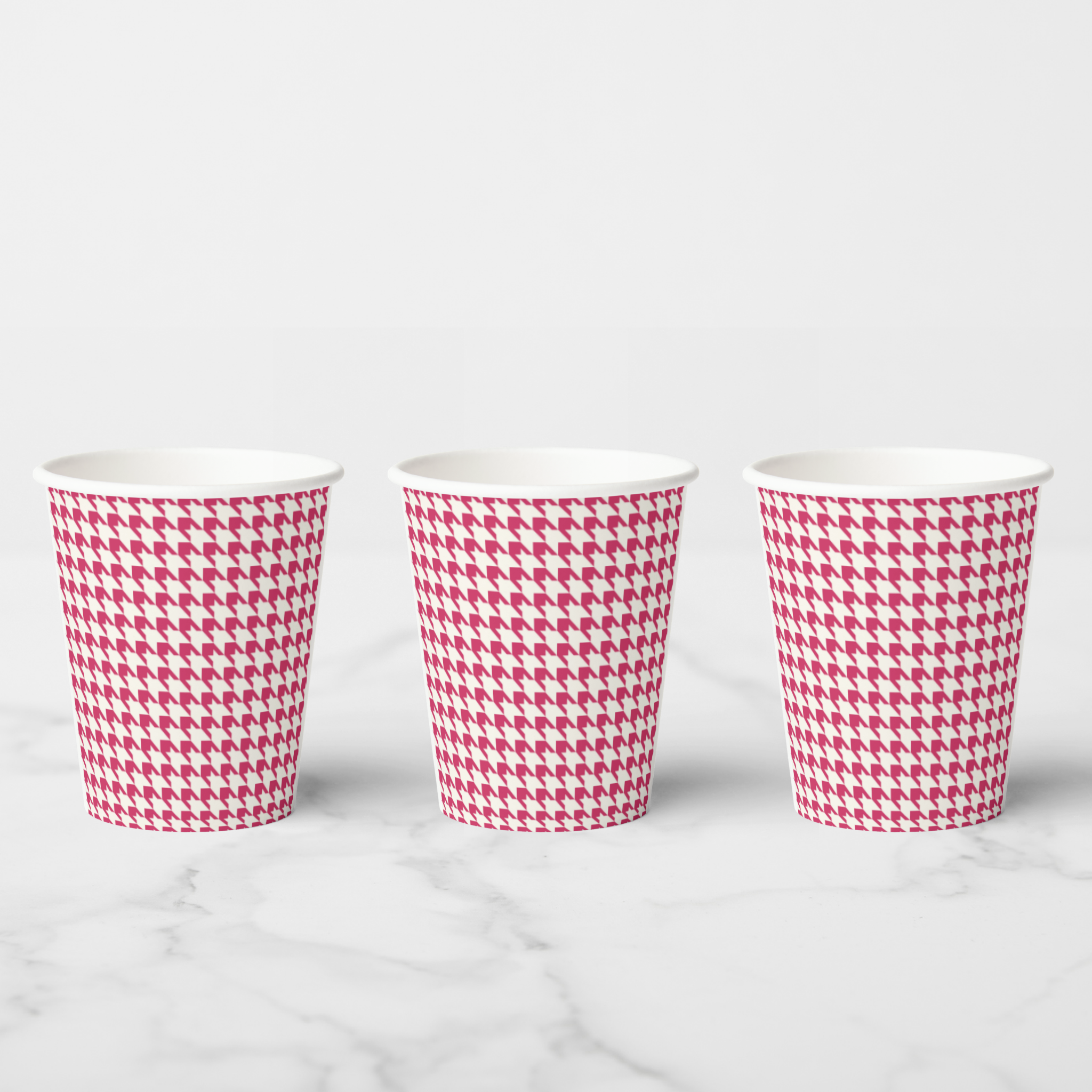 Vintage Voyagers France Hot Pink Paper Cups