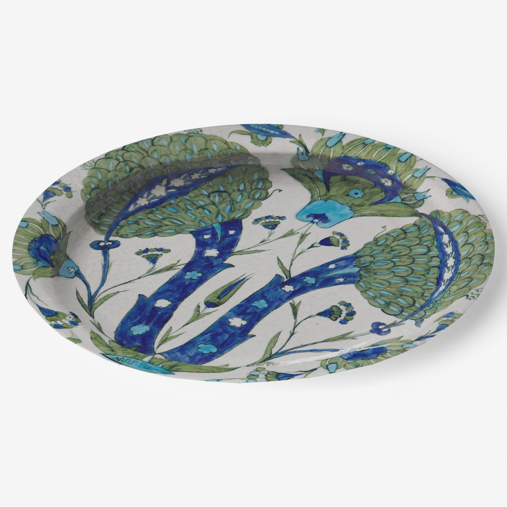 Vintage Voyagers France Lagoon Houndstooth Paper Party Plate