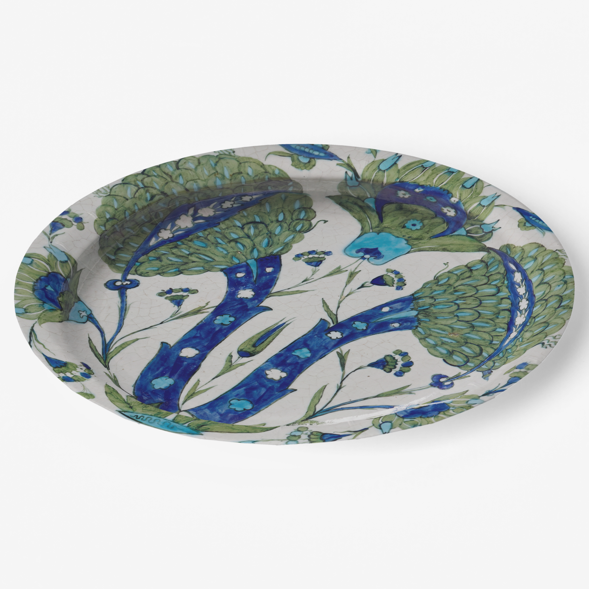 Vintage Voyagers France Lagoon Houndstooth Paper Party Plate