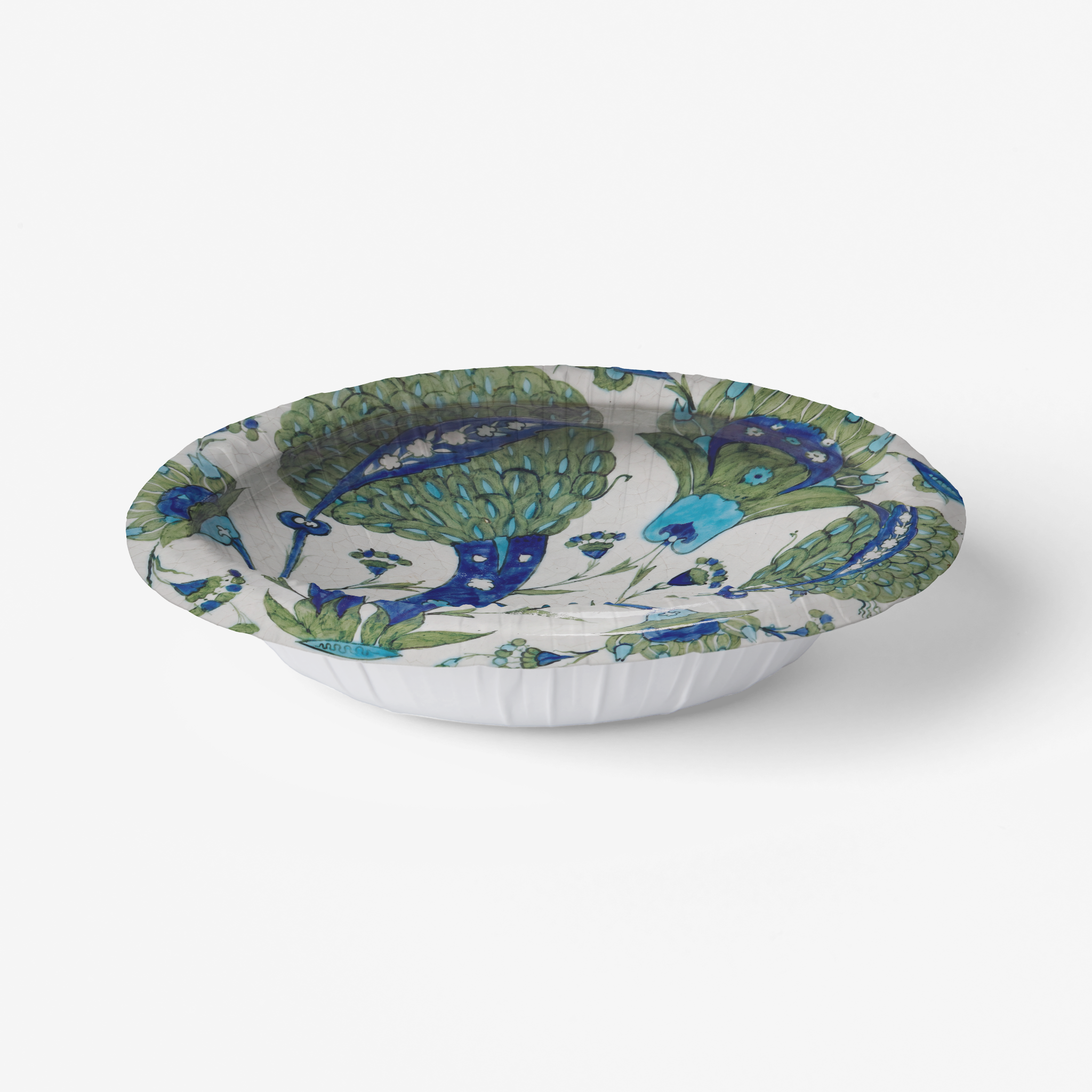 Vintage Voyagers France Lagoon Houndstooth Paper Party Plate