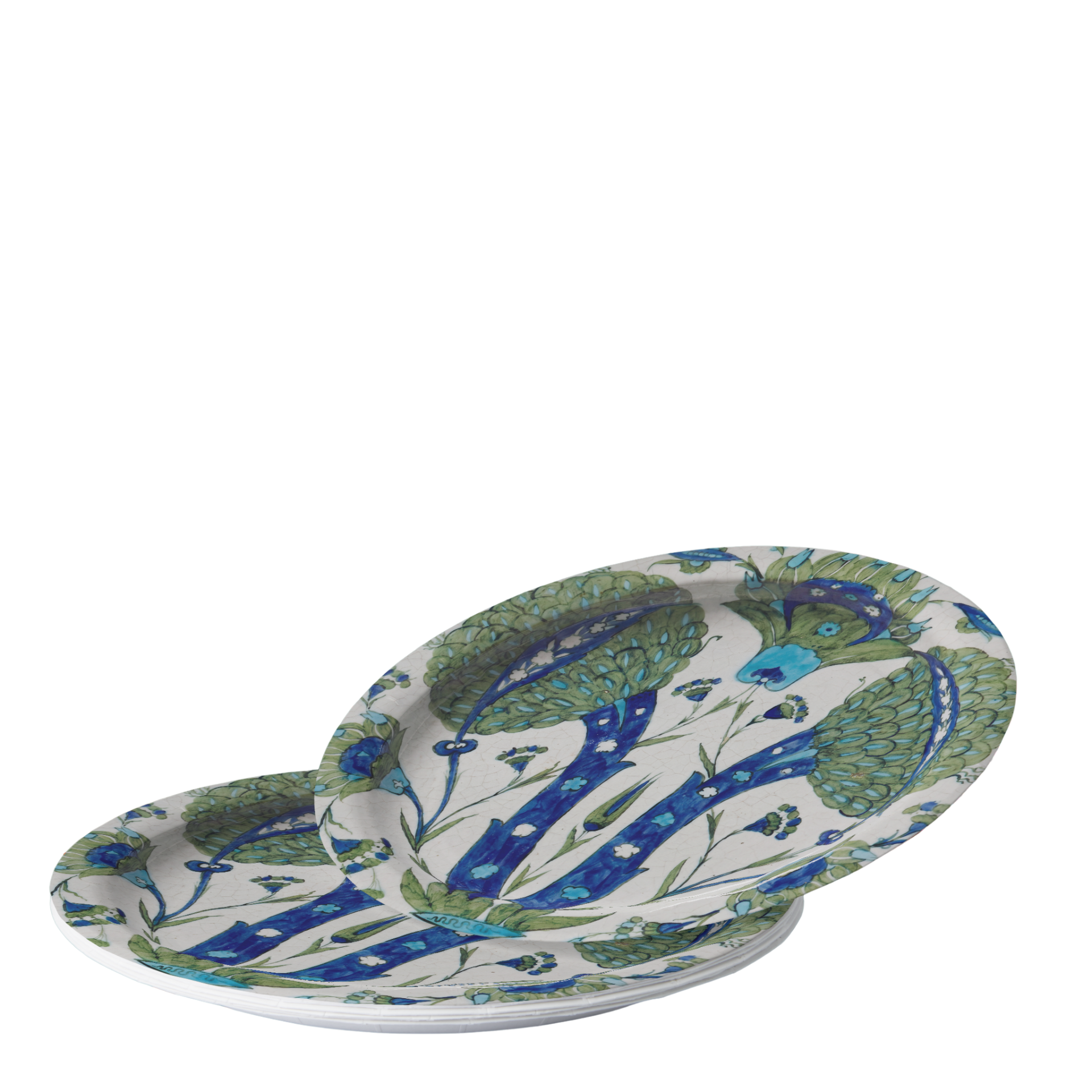 Vintage Voyagers France Lagoon Houndstooth Paper Party Plate