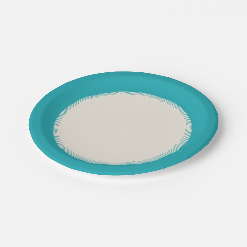 Vintage Voyagers France Lagoon Paper Party Plate