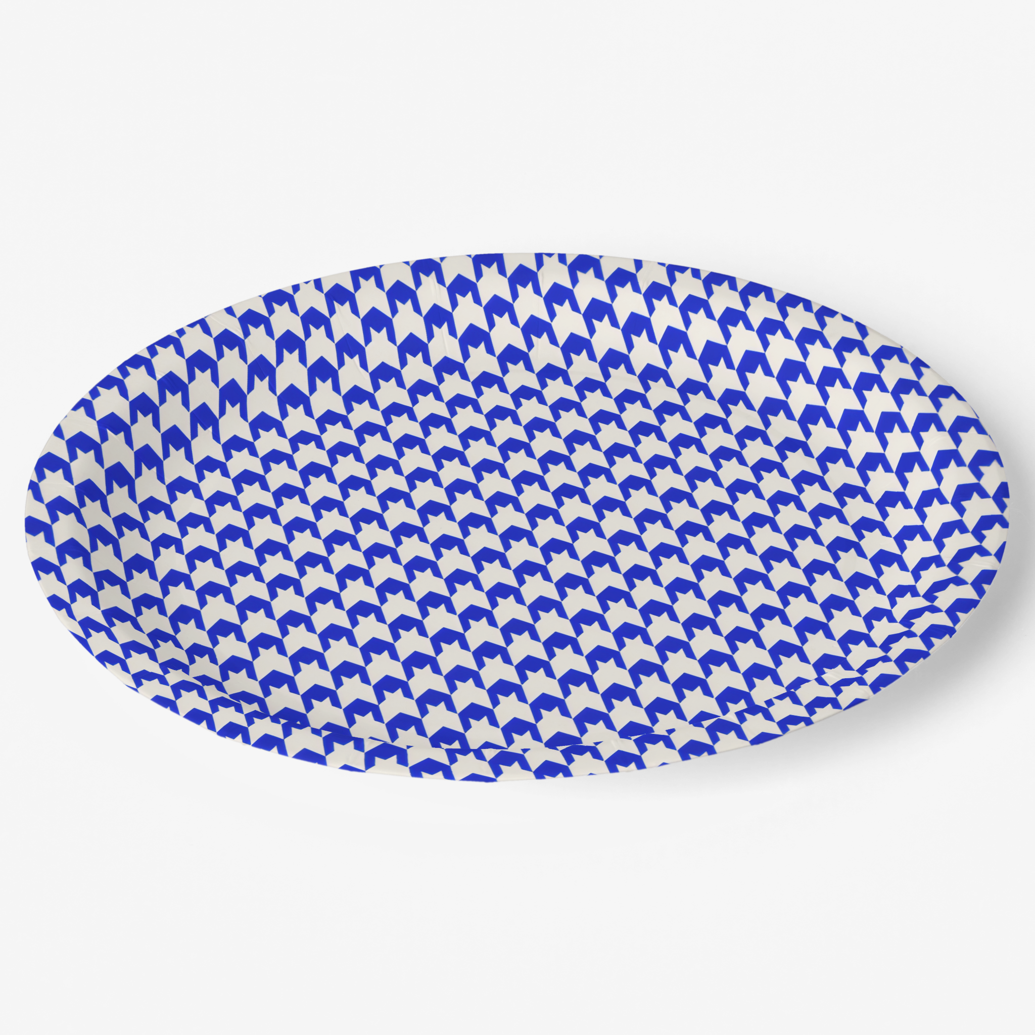 Vintage Voyagers France Lapis Paper Houndstooth Plate