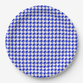 Vintage Voyagers France Lapis Paper Houndstooth Plate