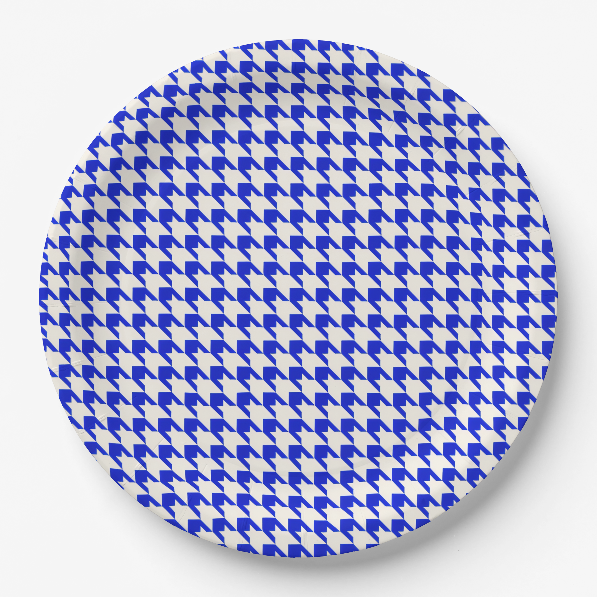 Vintage Voyagers France Lapis Paper Houndstooth Plate