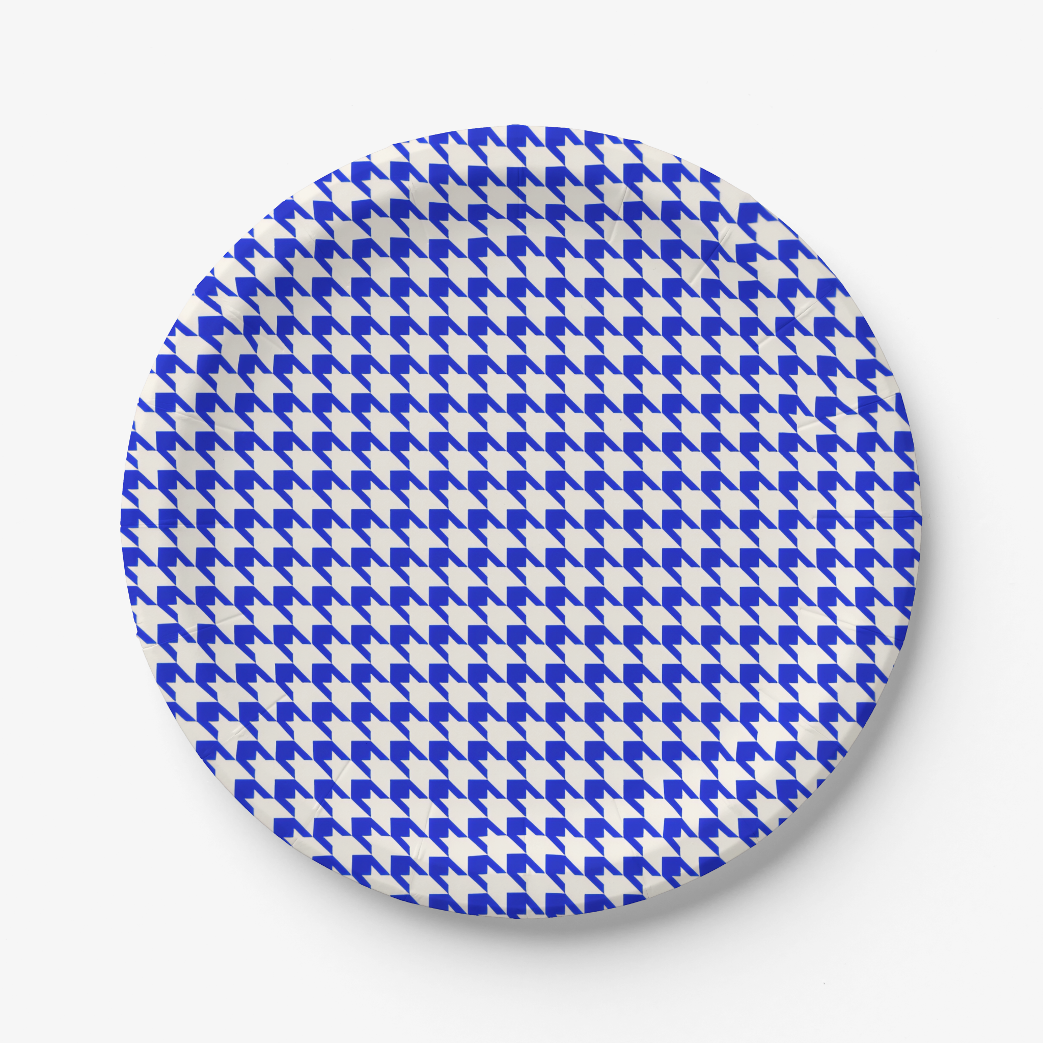 Vintage Voyagers France Lapis Paper Houndstooth Plate