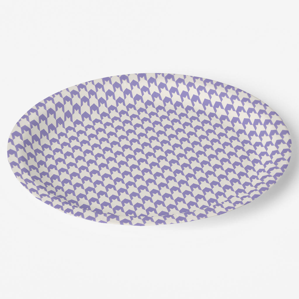 Vintage Voyagers France Lavender Paper Houndstooth Plate