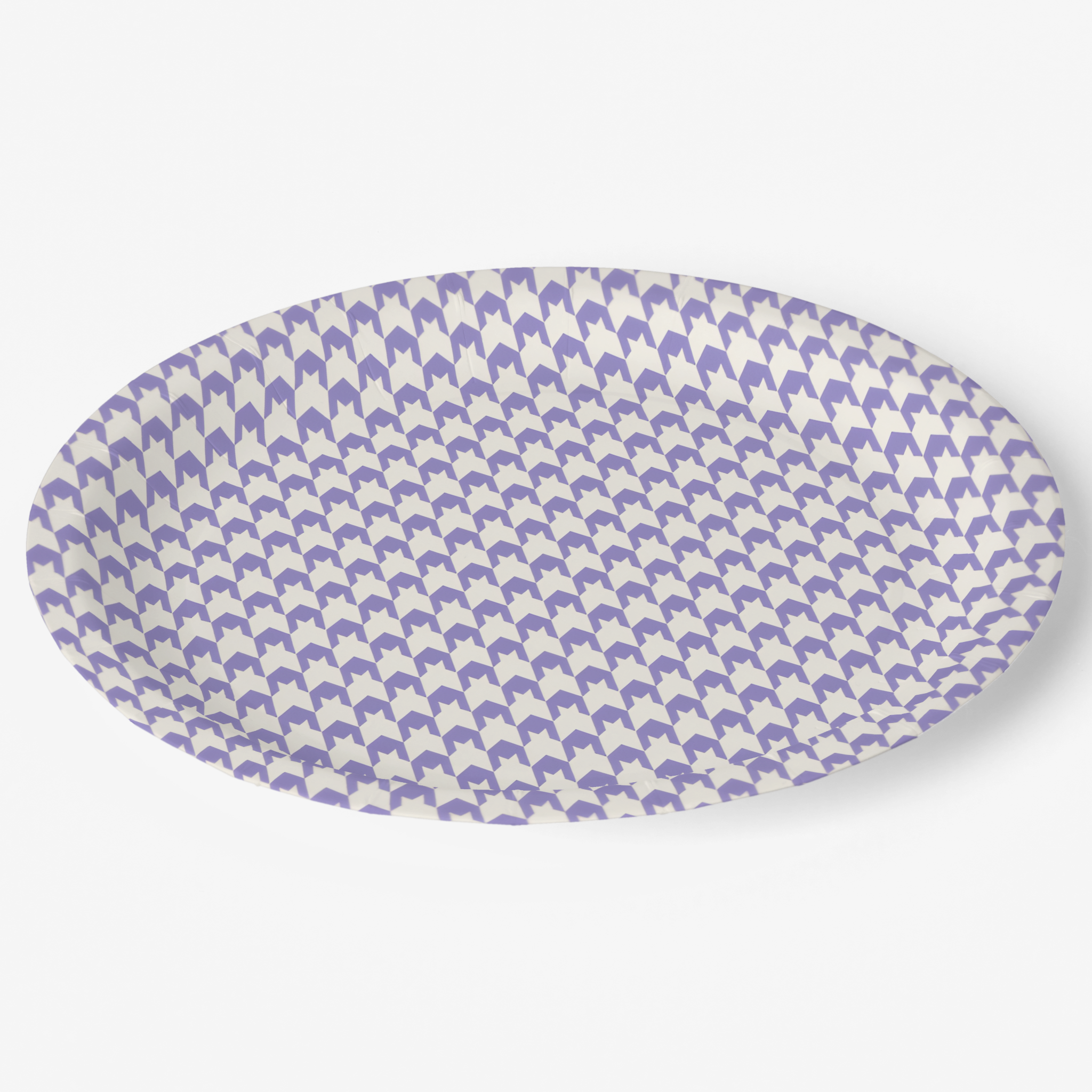 Vintage Voyagers France Lavender Paper Houndstooth Plate