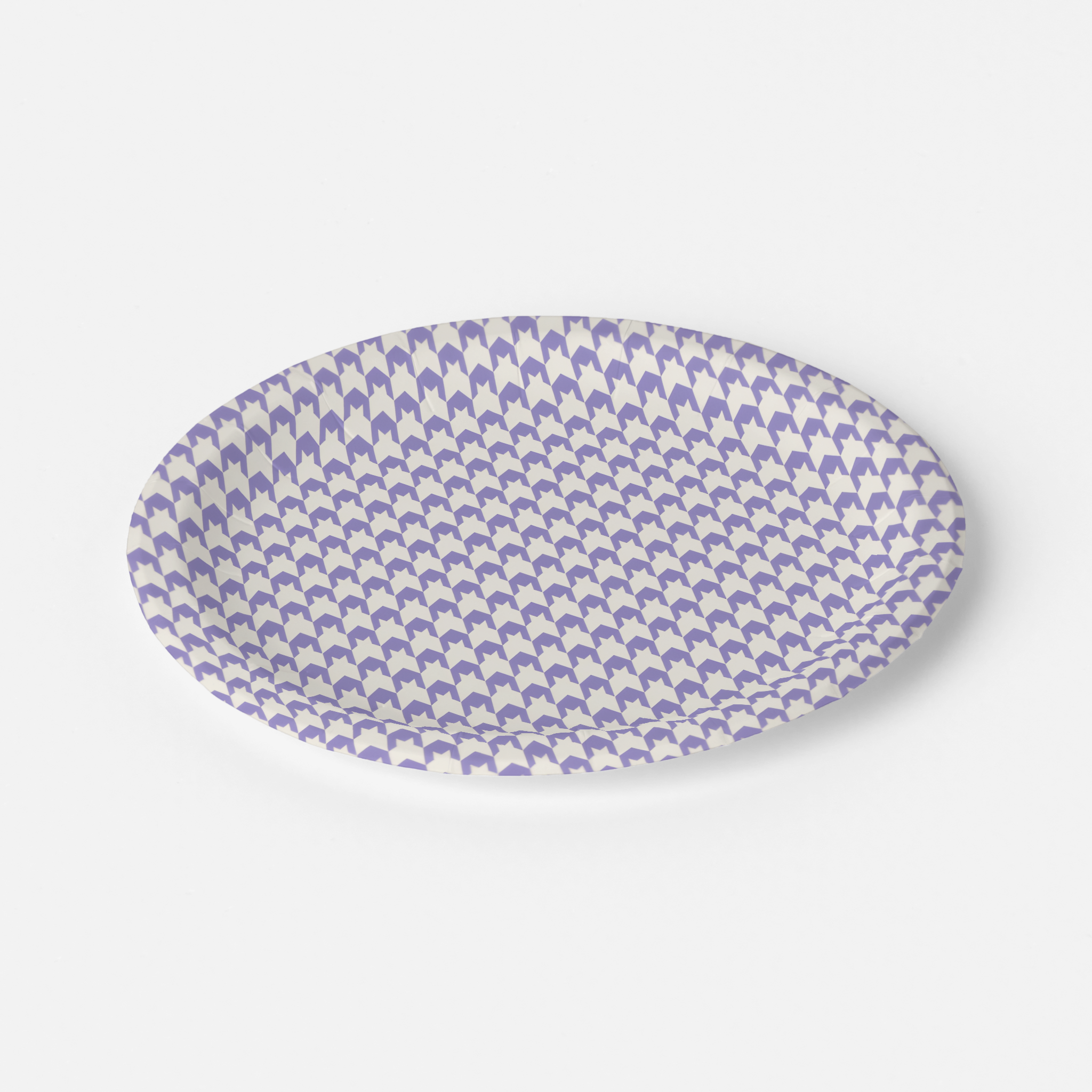 Vintage Voyagers France Lavender Paper Houndstooth Plate
