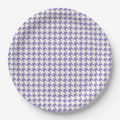 Vintage Voyagers France Lavender Paper Houndstooth Plate