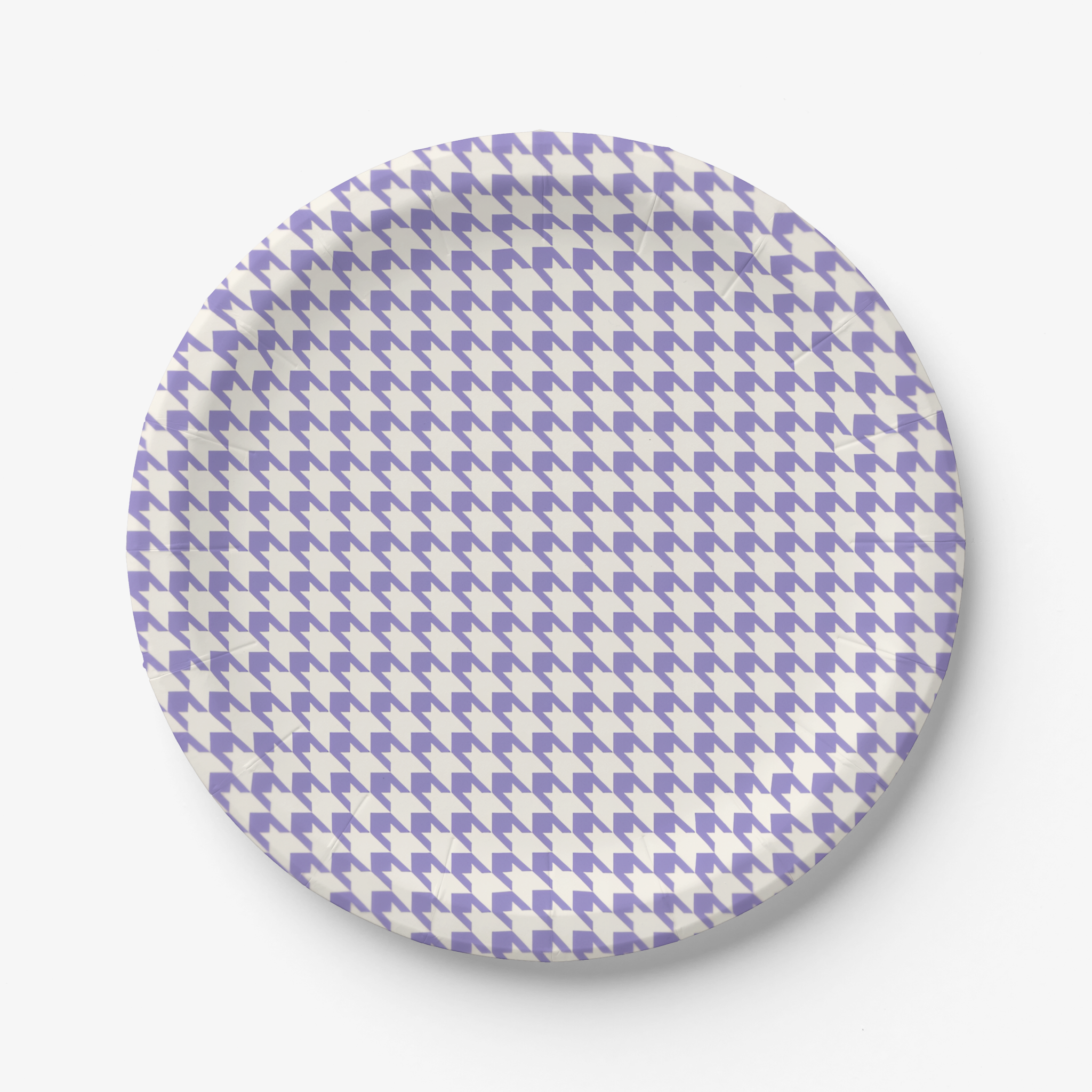 Vintage Voyagers France Lavender Paper Houndstooth Plate