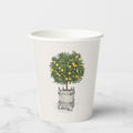 Vintage Voyagers France Lemon Topiary Paper Cups