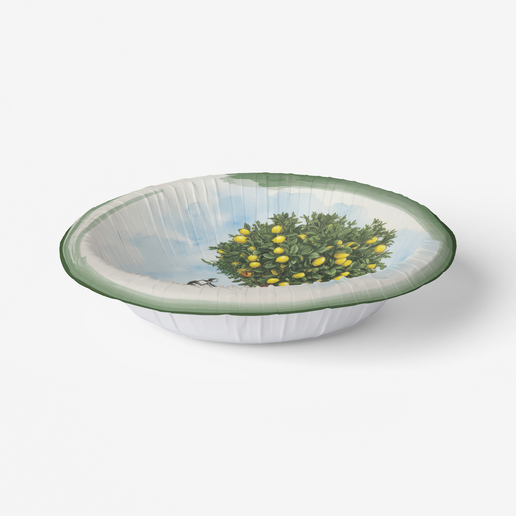 Vintage voyagers France Le Jardin Français Lemon Topiary Paper Party Plate