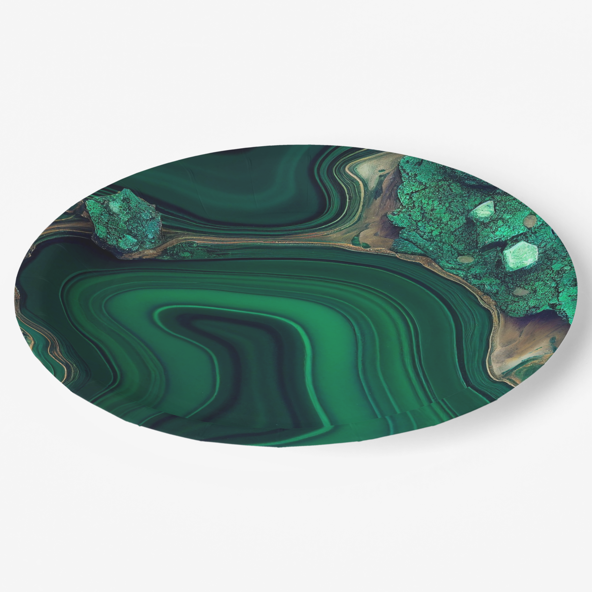 Vintage Voyagers France Malachite Paper Plates 