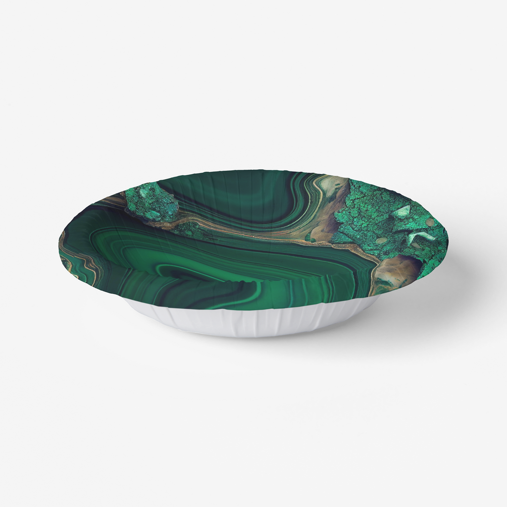 Vintage Voyagers France Malachite Paper Plates 