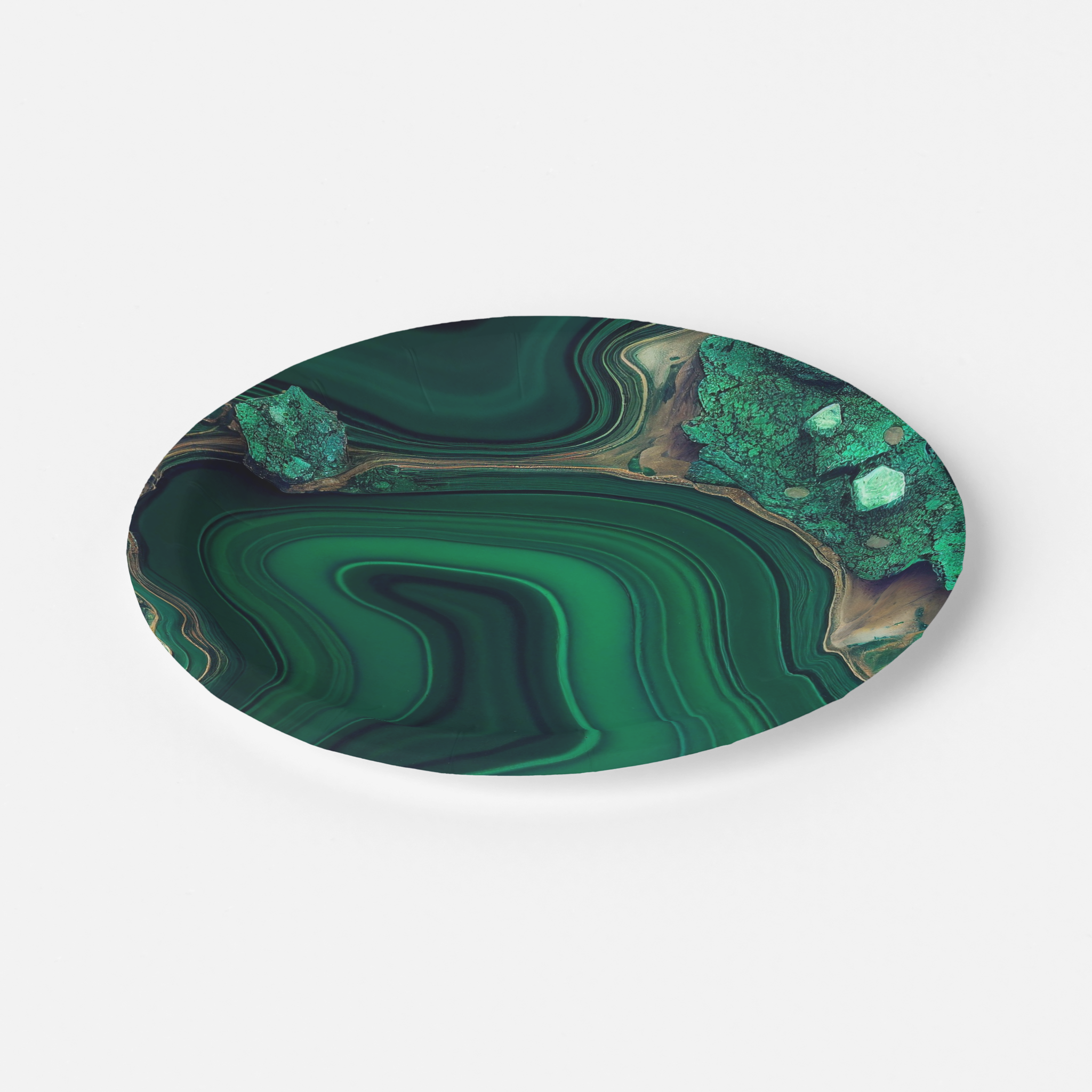 Vintage Voyagers France Malachite Paper Plates 