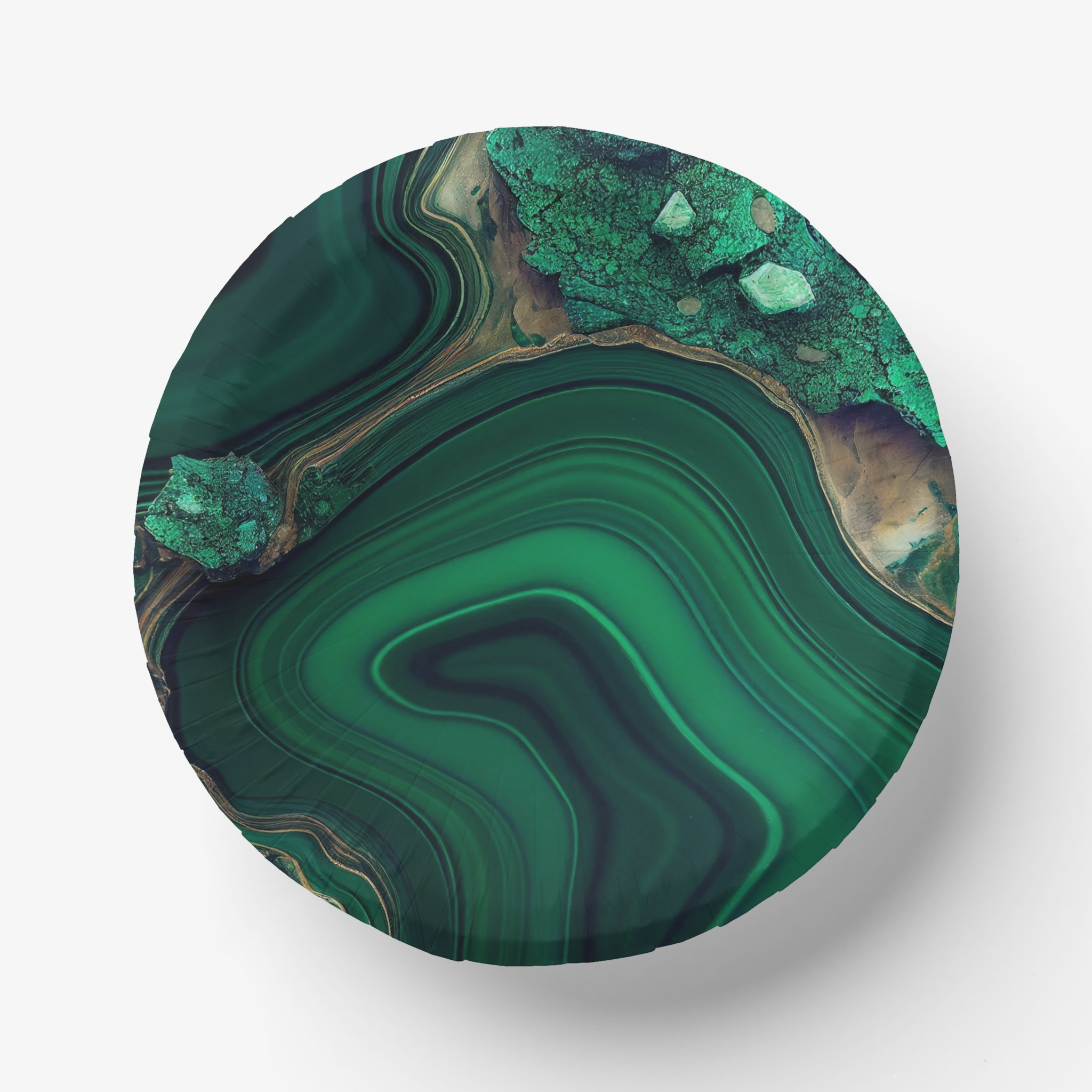 Vintage Voyagers France Malachite Paper Plates 