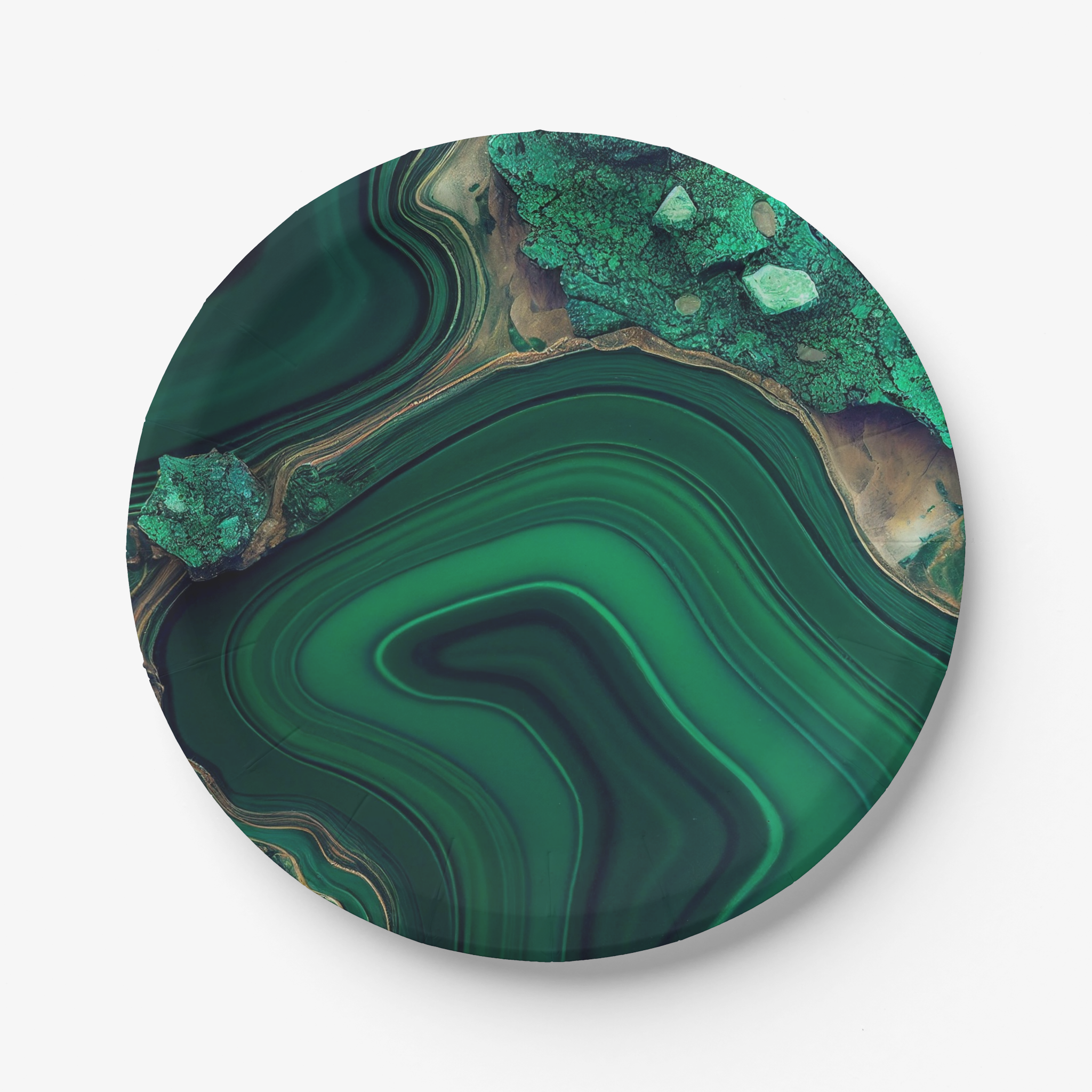 Vintage Voyagers France Malachite Paper Plates 