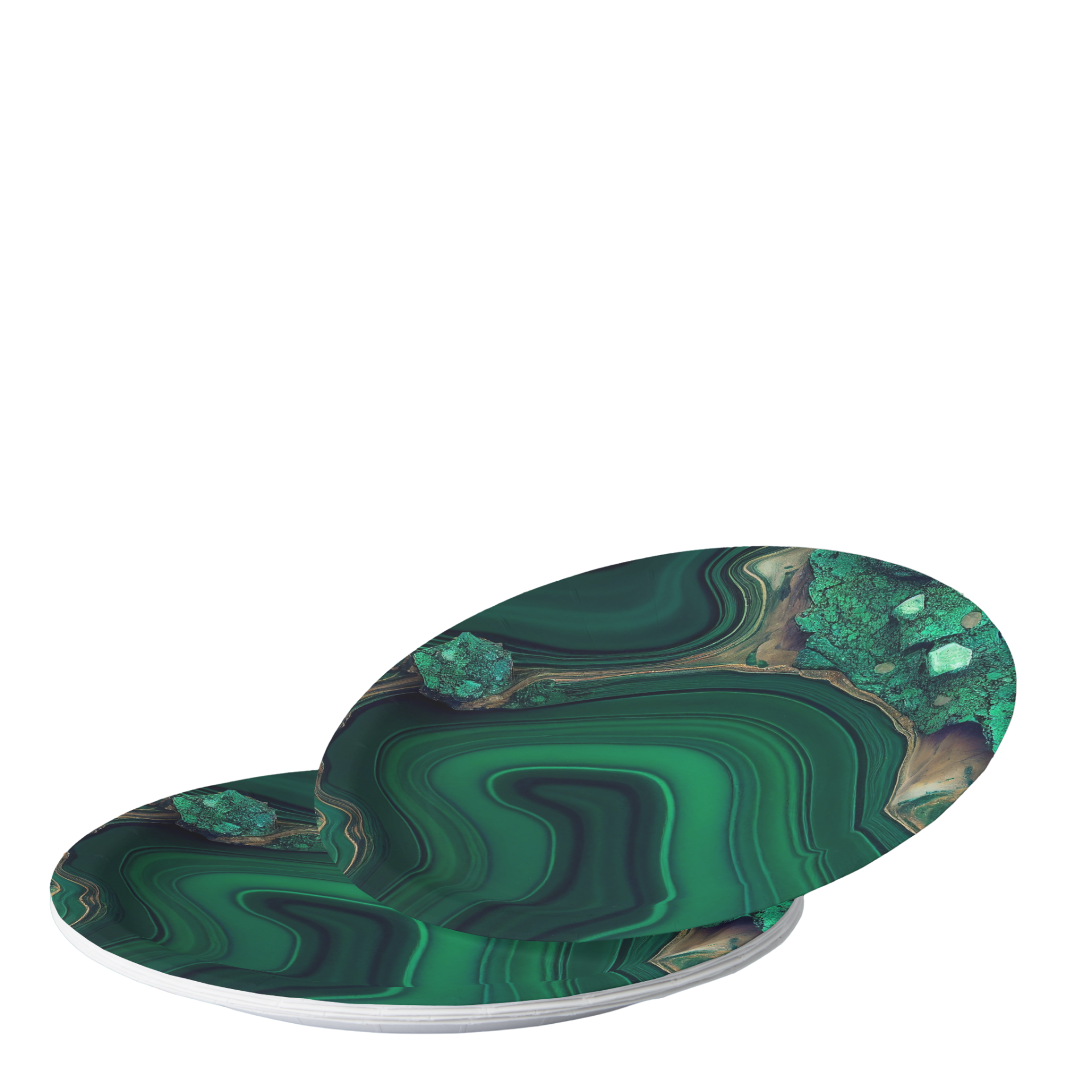 Vintage Voyagers France Malachite Paper Plates 