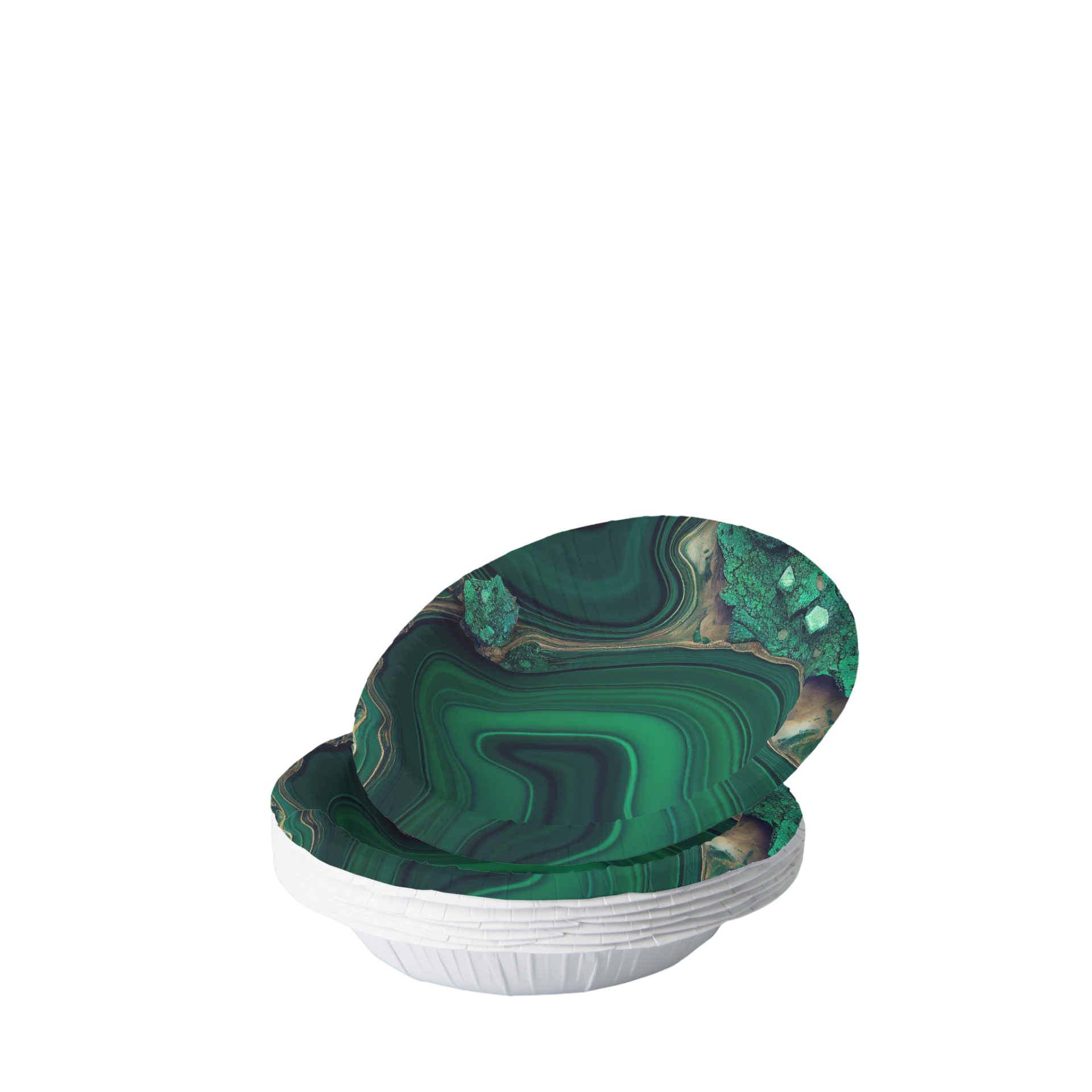 Vintage Voyagers France Malachite Paper Plates 