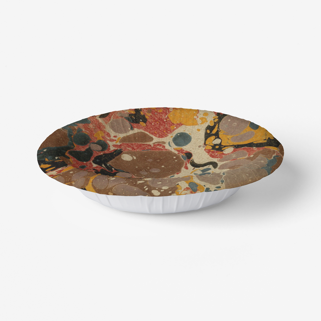 Vintage Voyagers France Marbled Paper Party Plate Plate