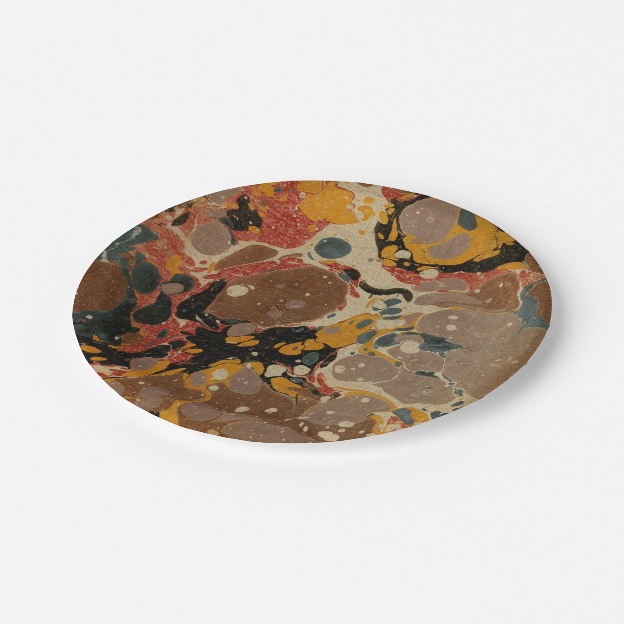Vintage Voyagers France Marbled Paper Party Plate Plate