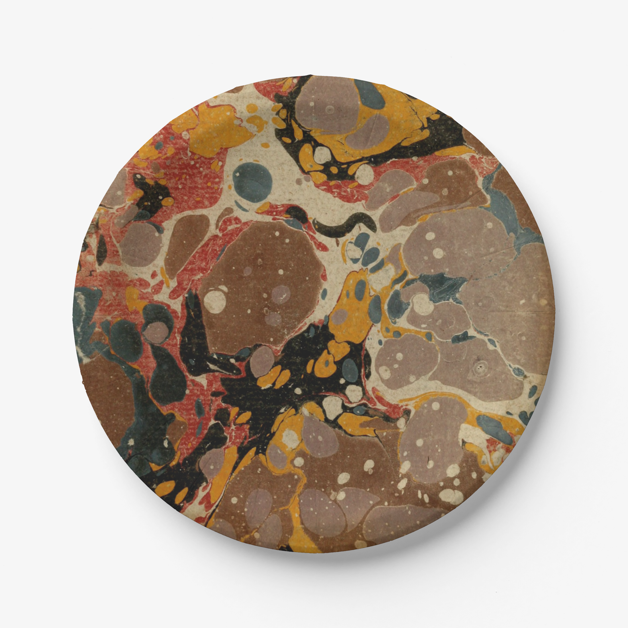 Vintage Voyagers France Marbled Paper Party Plate Plate