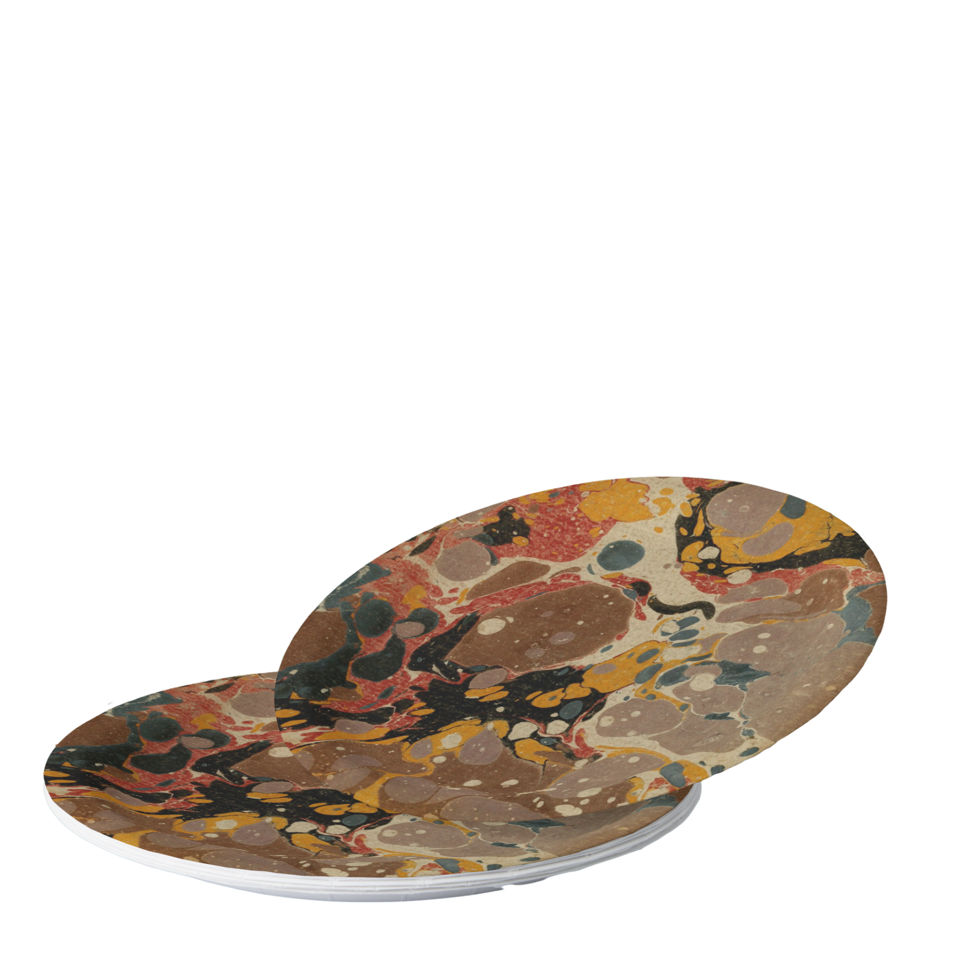 Vintage Voyagers France Marbled Paper Party Plate Plate
