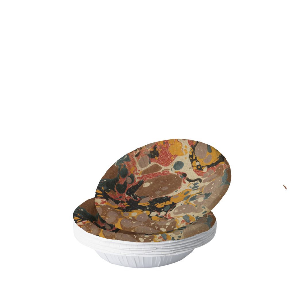 Vintage Voyagers France Marbled Paper Party Plate Plate