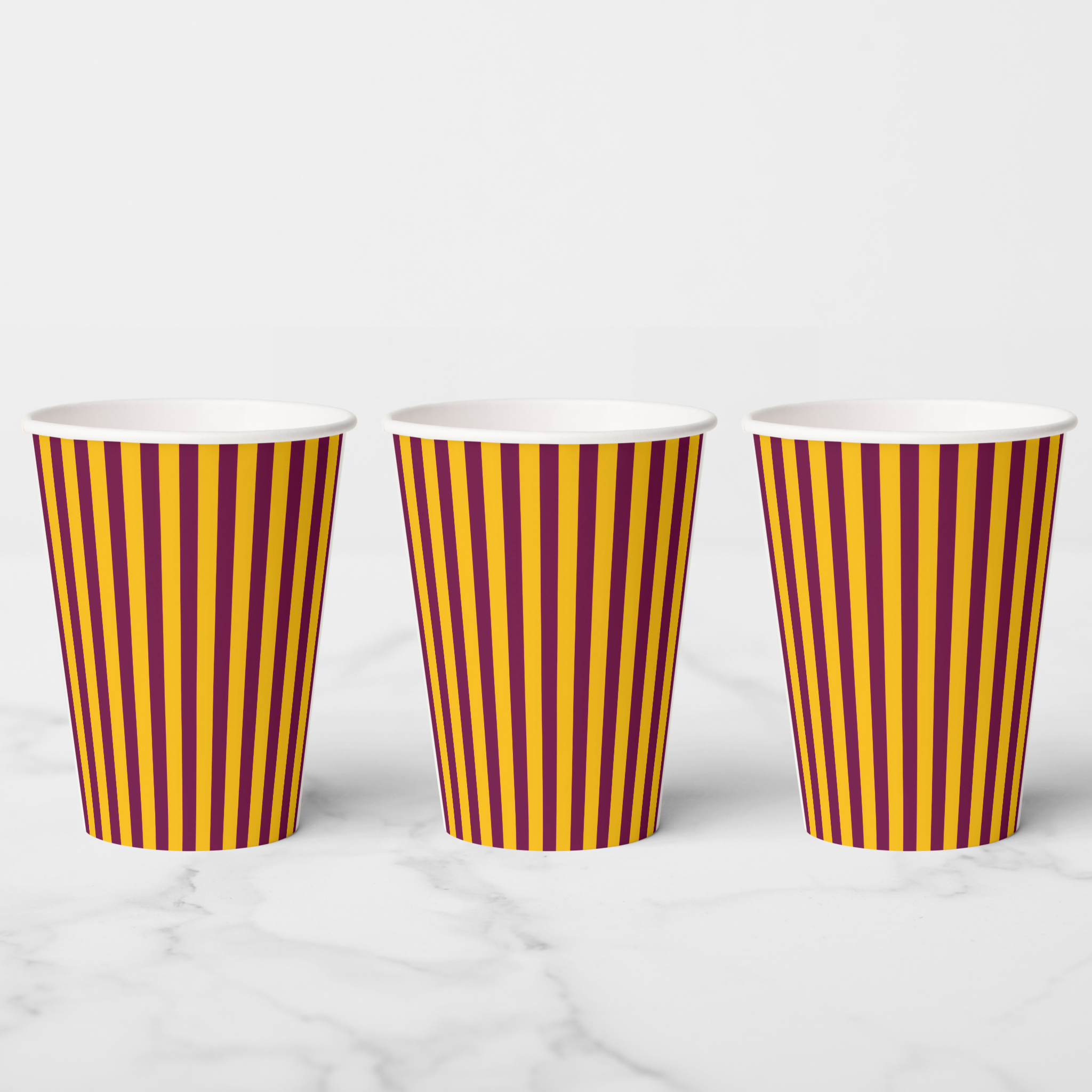 Vintage Voyagers France Marigold Paper Party Cups