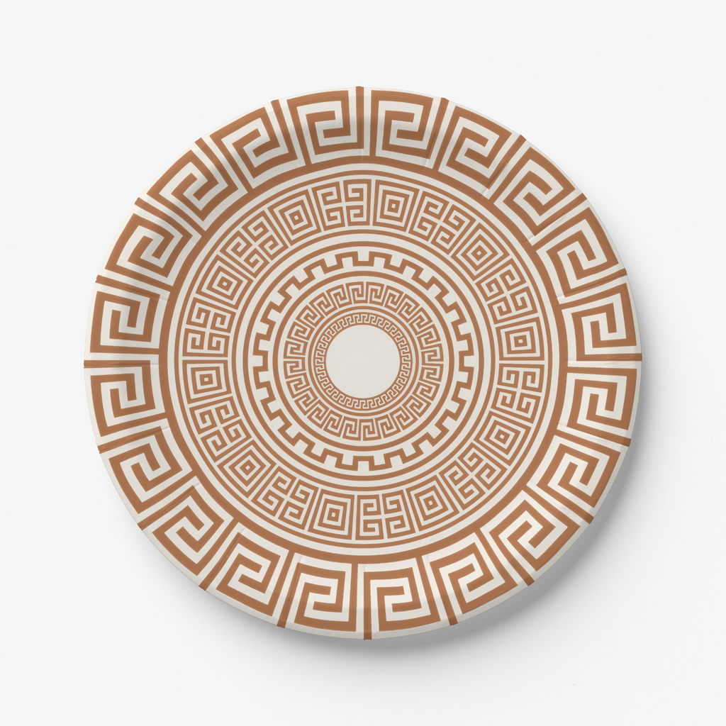 Vintage Voyagers France Greek Matrix Paper Plates