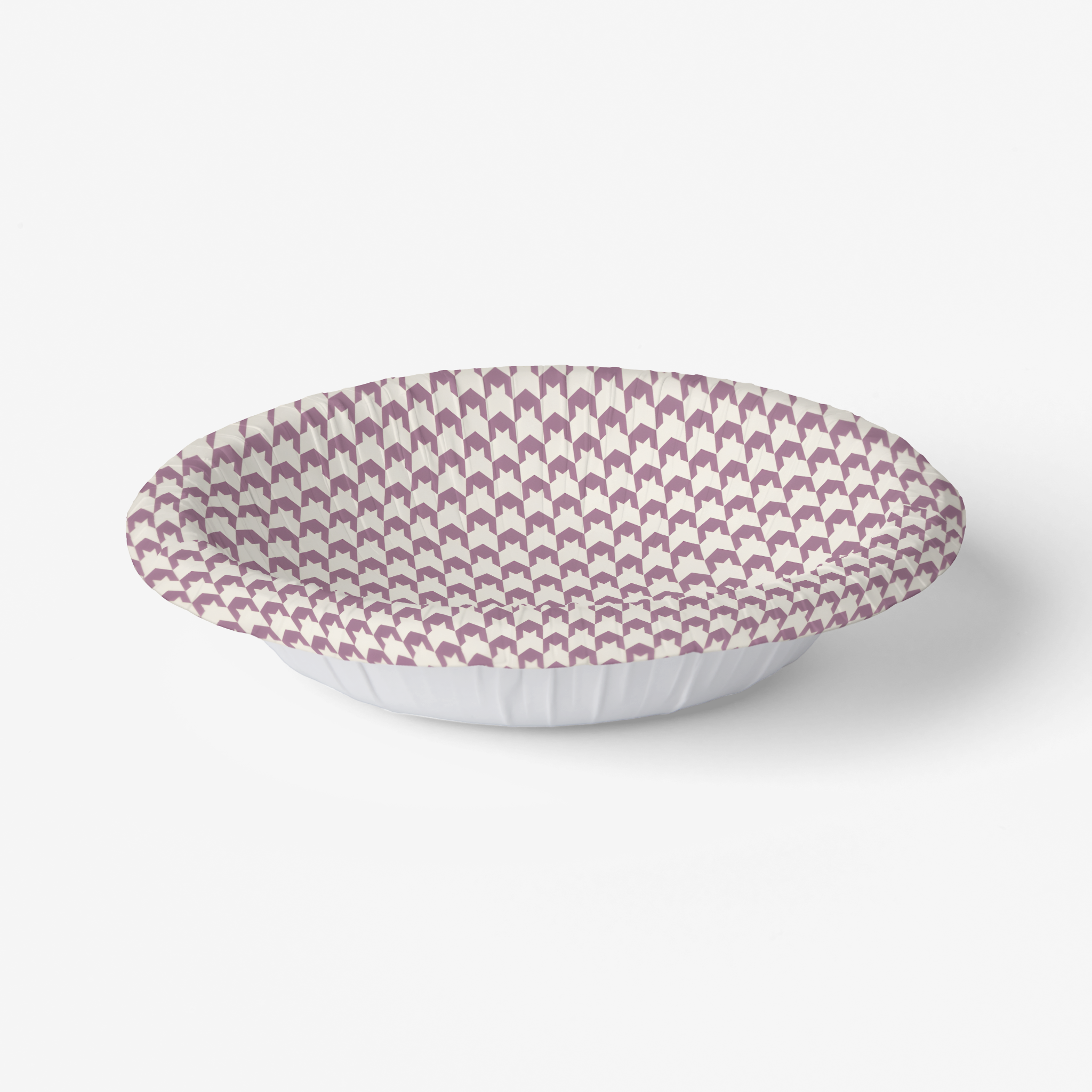 Vintage Voyagers Mauve Houndstooth Paper Plates