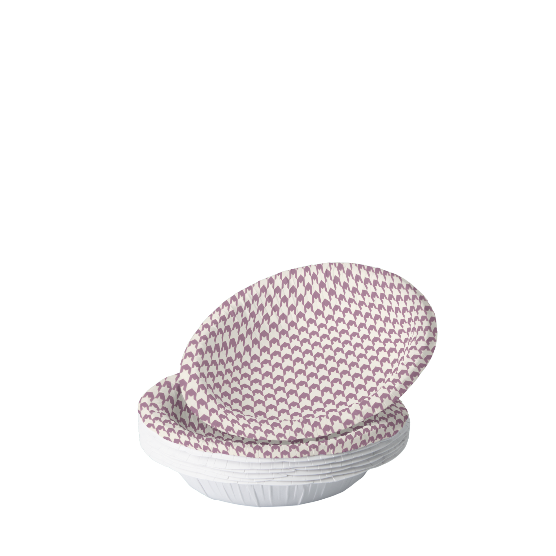 Vintage Voyagers Mauve Houndstooth Paper Plates