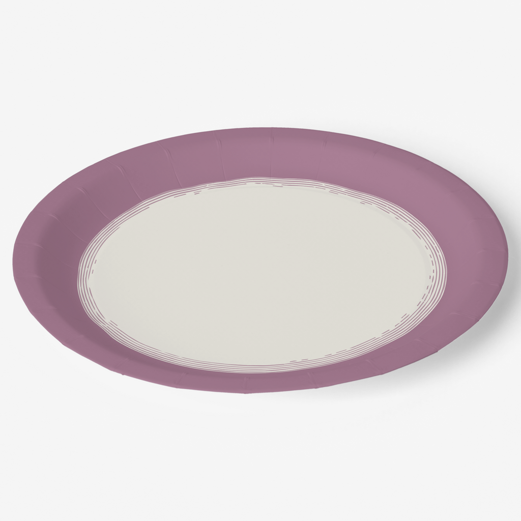 Vintage Voyagers France Mauve Paper  Party Plates
