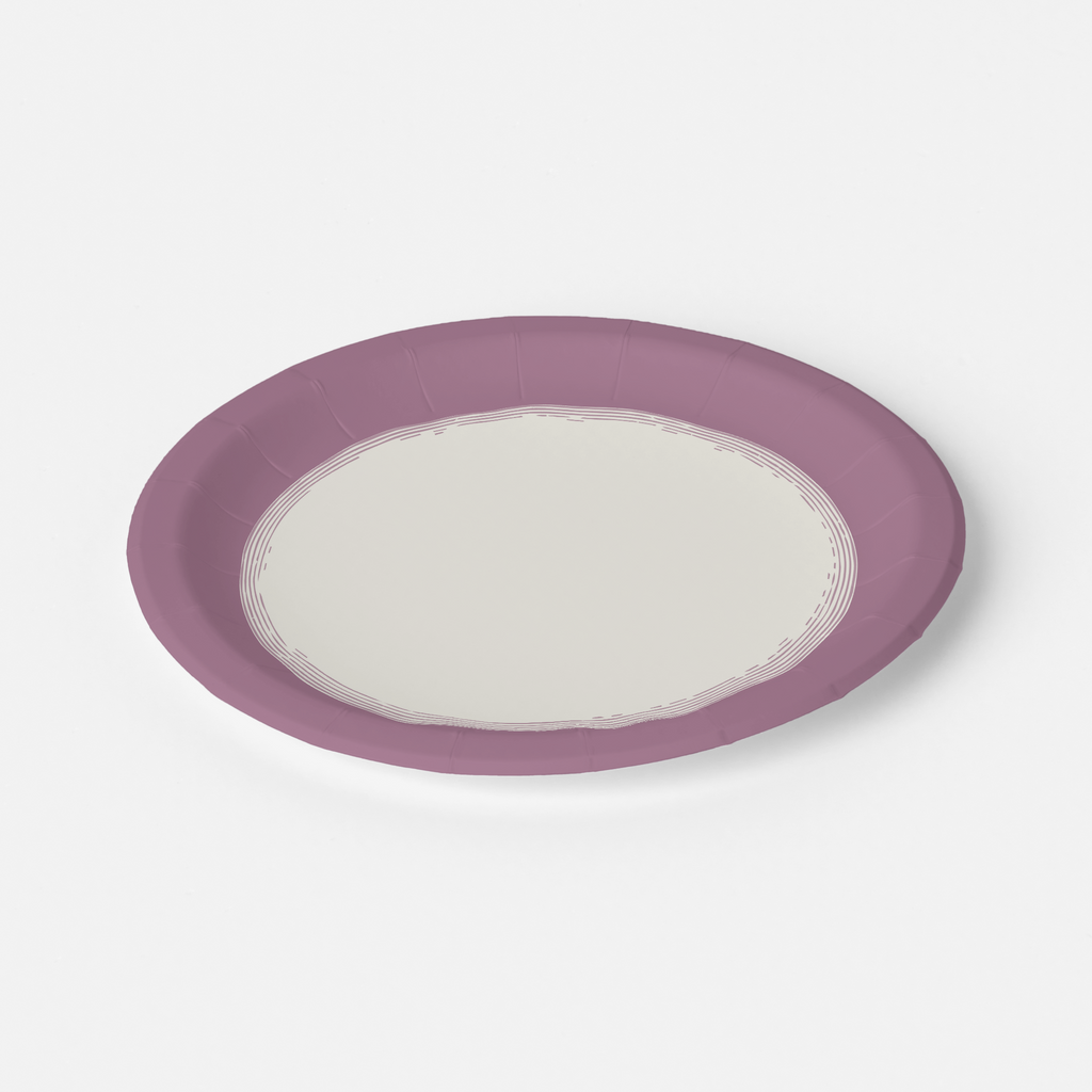 Vintage Voyagers France Mauve Paper  Party Plates