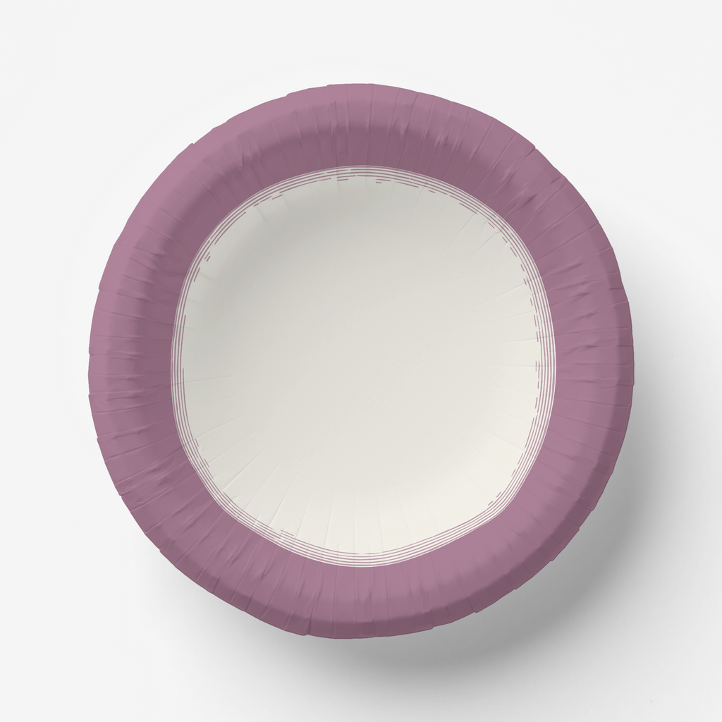 Vintage Voyagers France Mauve Paper Party Bowls