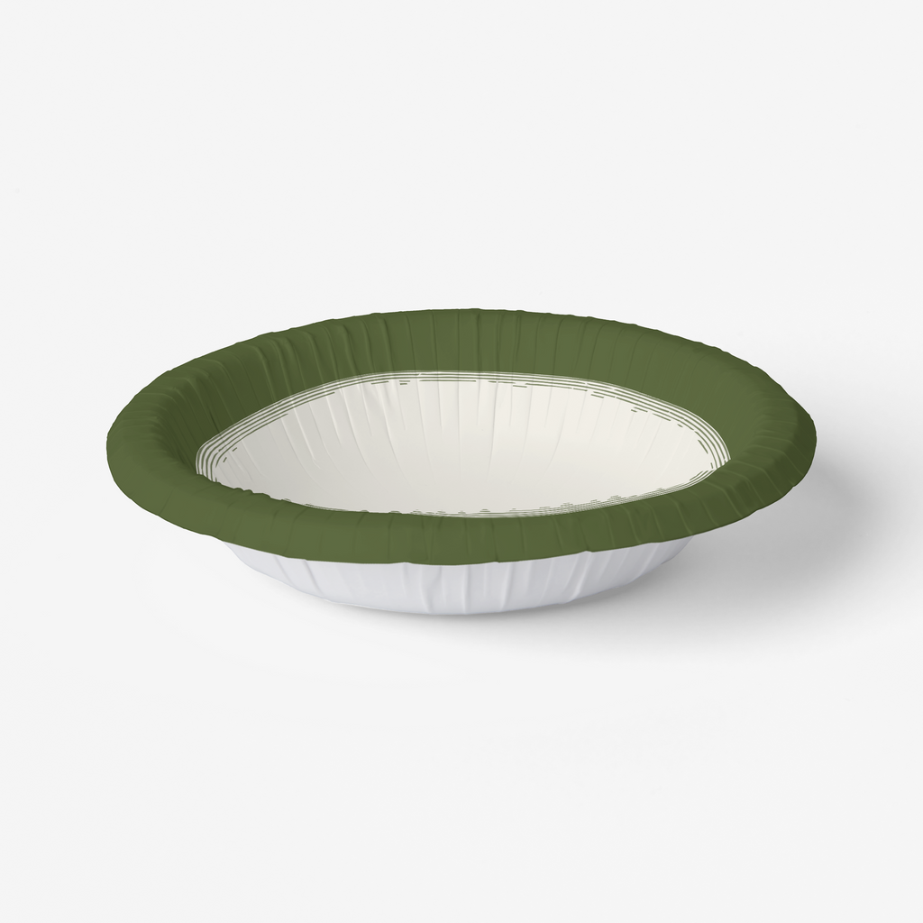 Vintage Voyagers France Olive Paper Party Bowls