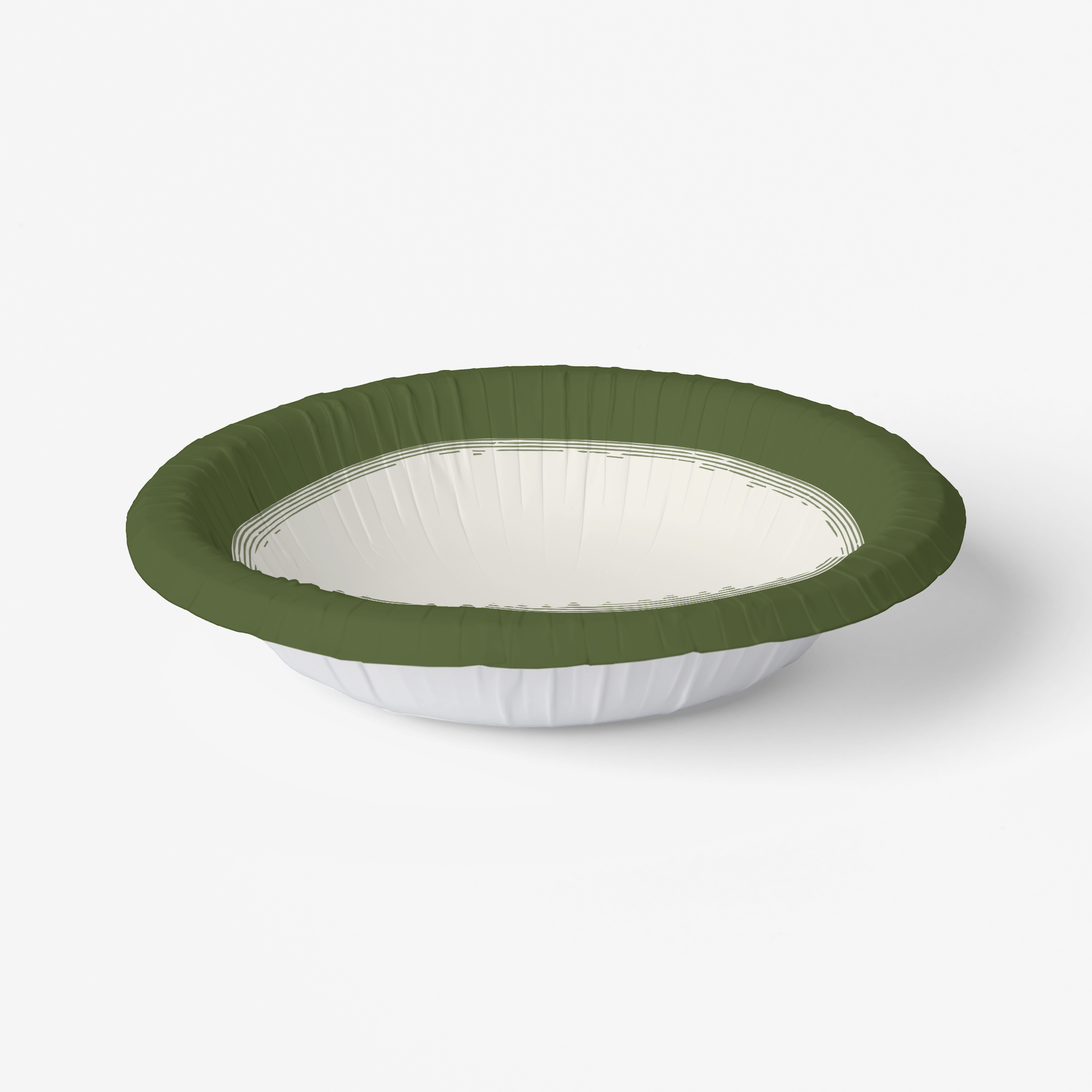 Vintage Voyagers France Olive Paper Party Bowls
