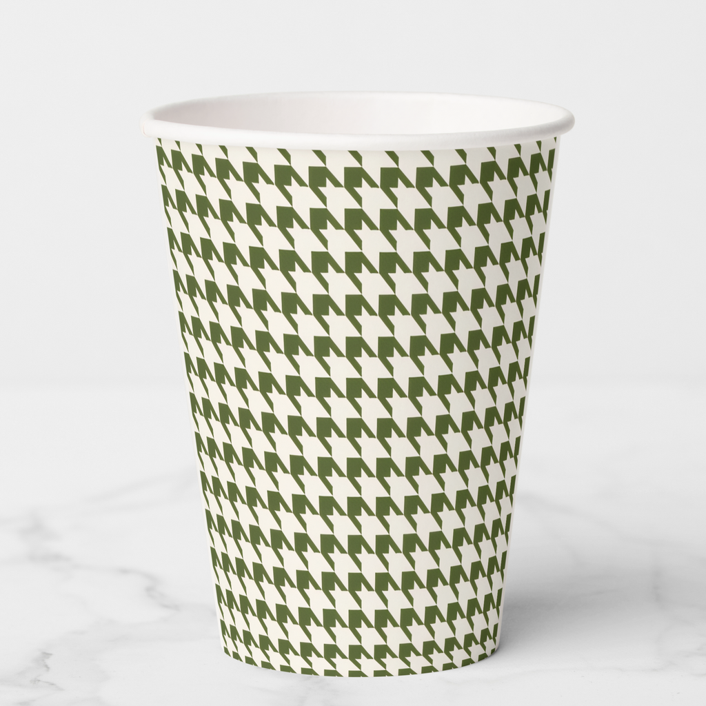Vintage voyagers France Olive Paper Party Cups