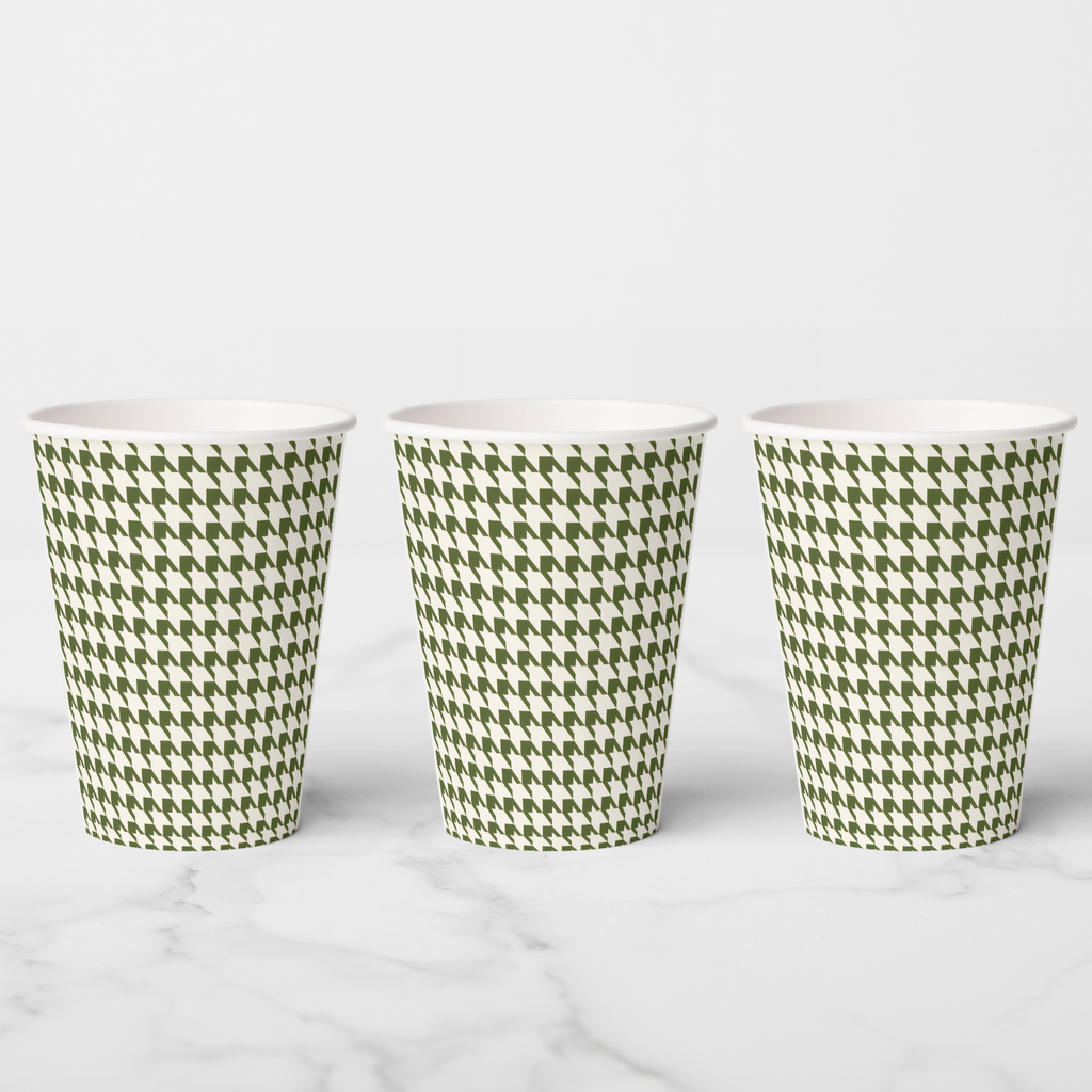 Vintage voyagers France Olive Paper Party Cups