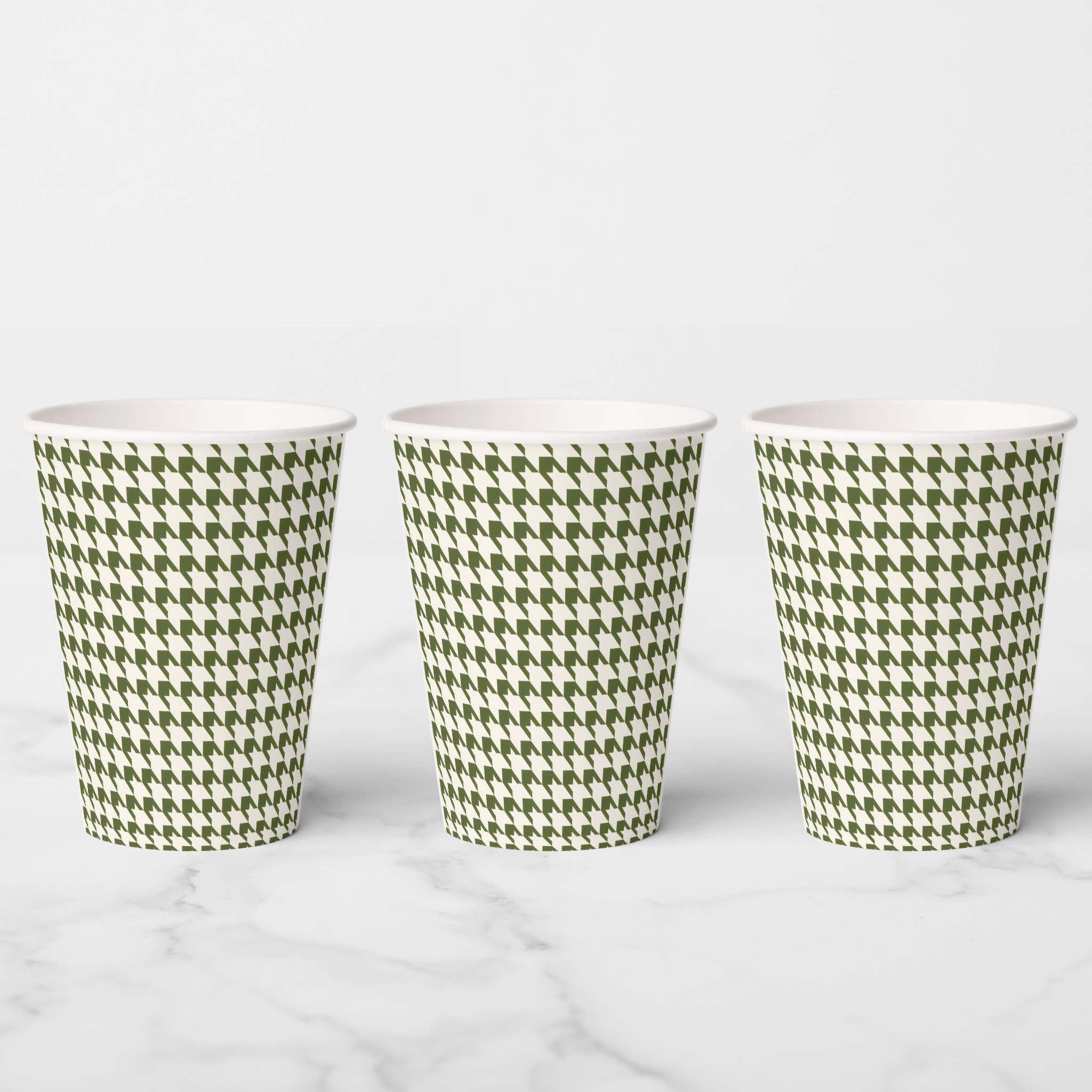 Vintage voyagers France Olive Paper Party Cups