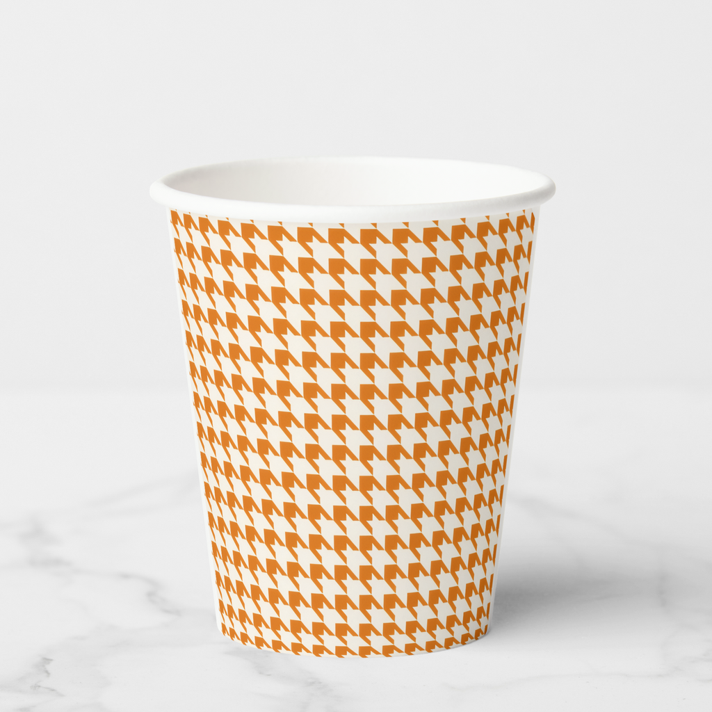 Vintage Voyagers France Orange Paper Party Cups 