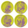 Vintage Voyagers France Yellow Purple Toile Plate
