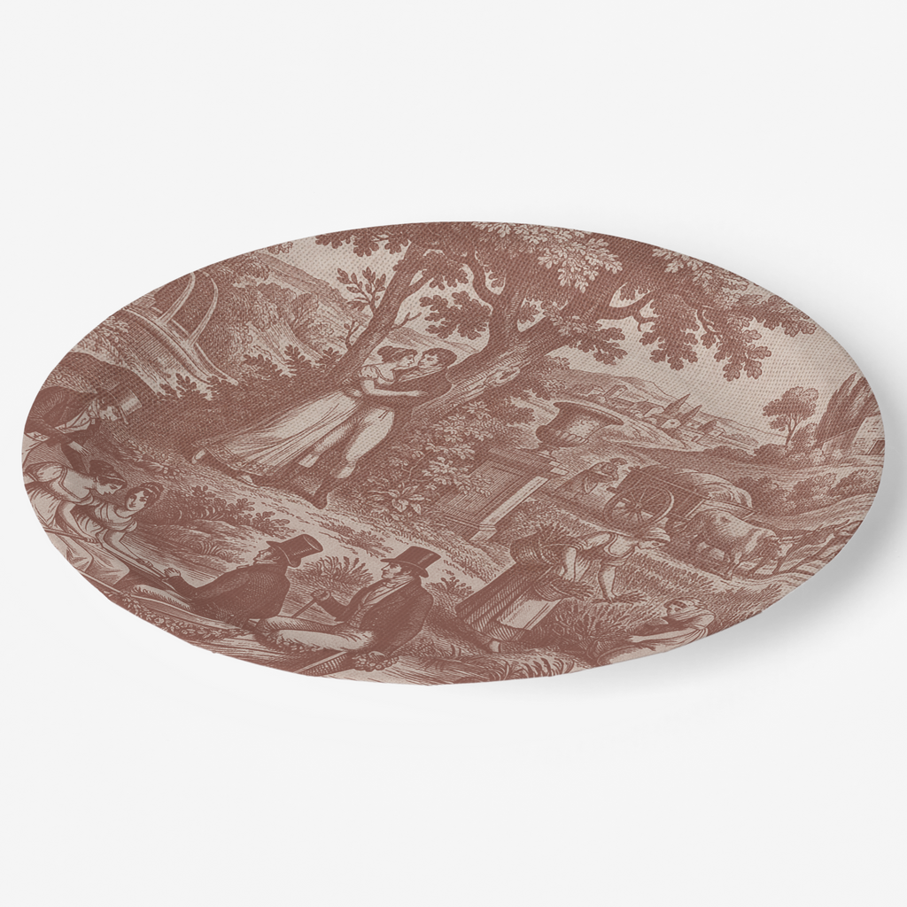 Vintage Voyager France Olive Paper Plate