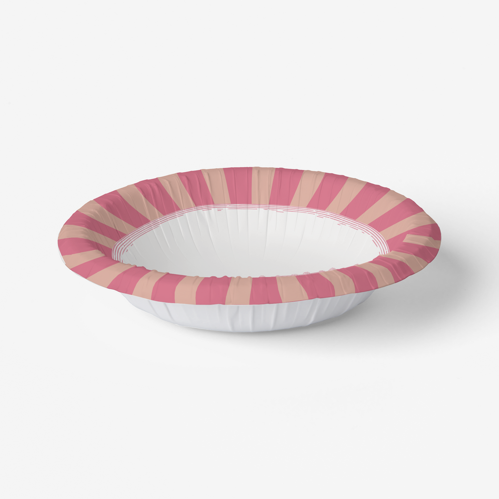 Vintage Voyagers France Les Fleurs Azalea Radial Stripe Paper Bowl