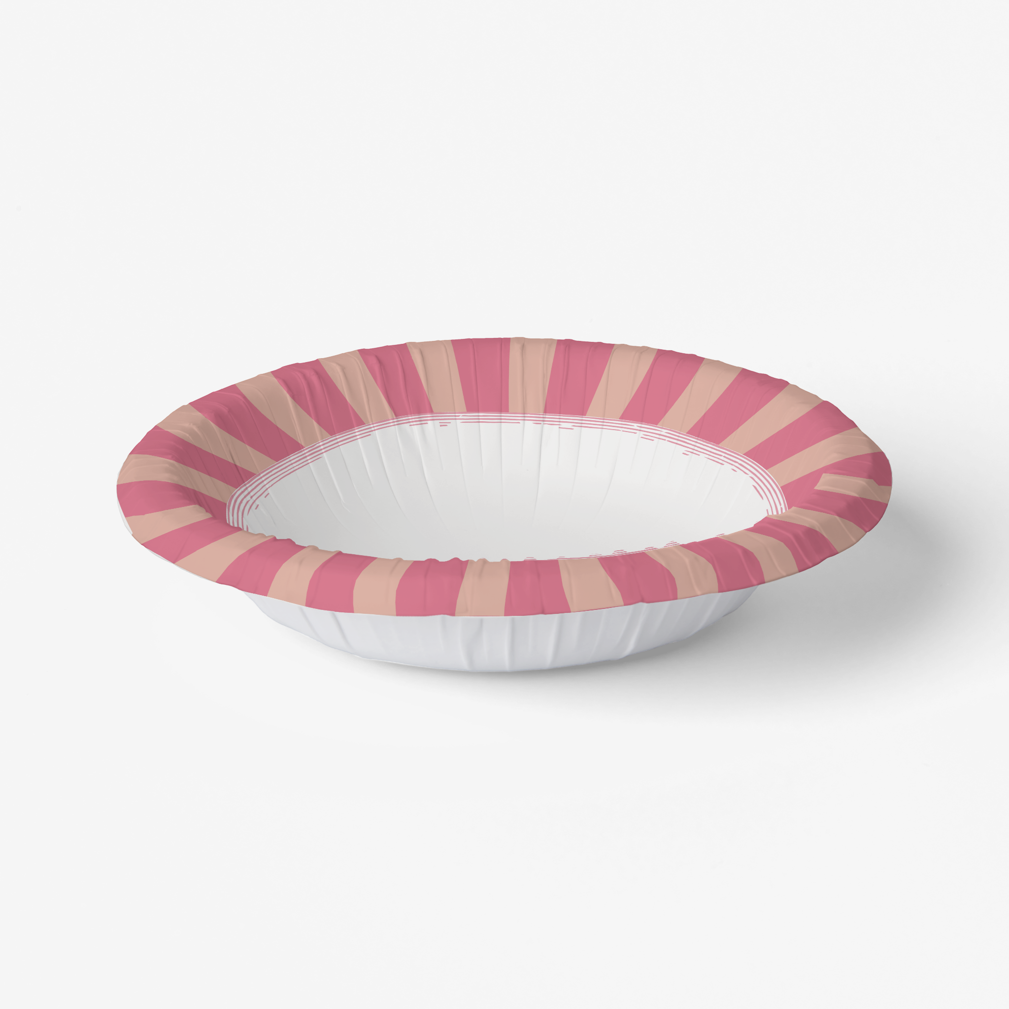 Vintage Voyagers France Les Fleurs Azalea Radial Stripe Paper Bowl