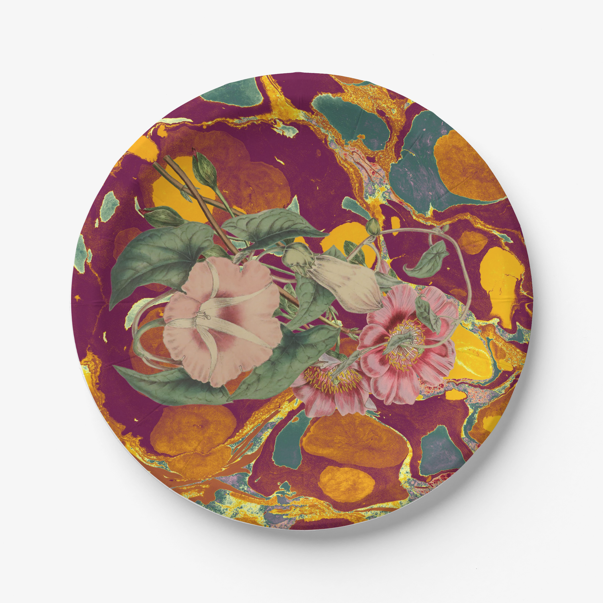 Vintage Voyagers France Marigold Party Plate