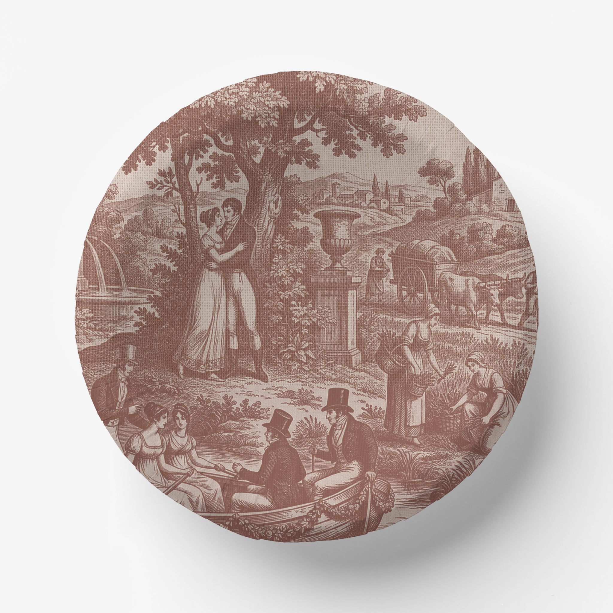 Vintage Voyager France Olive Paper Plate