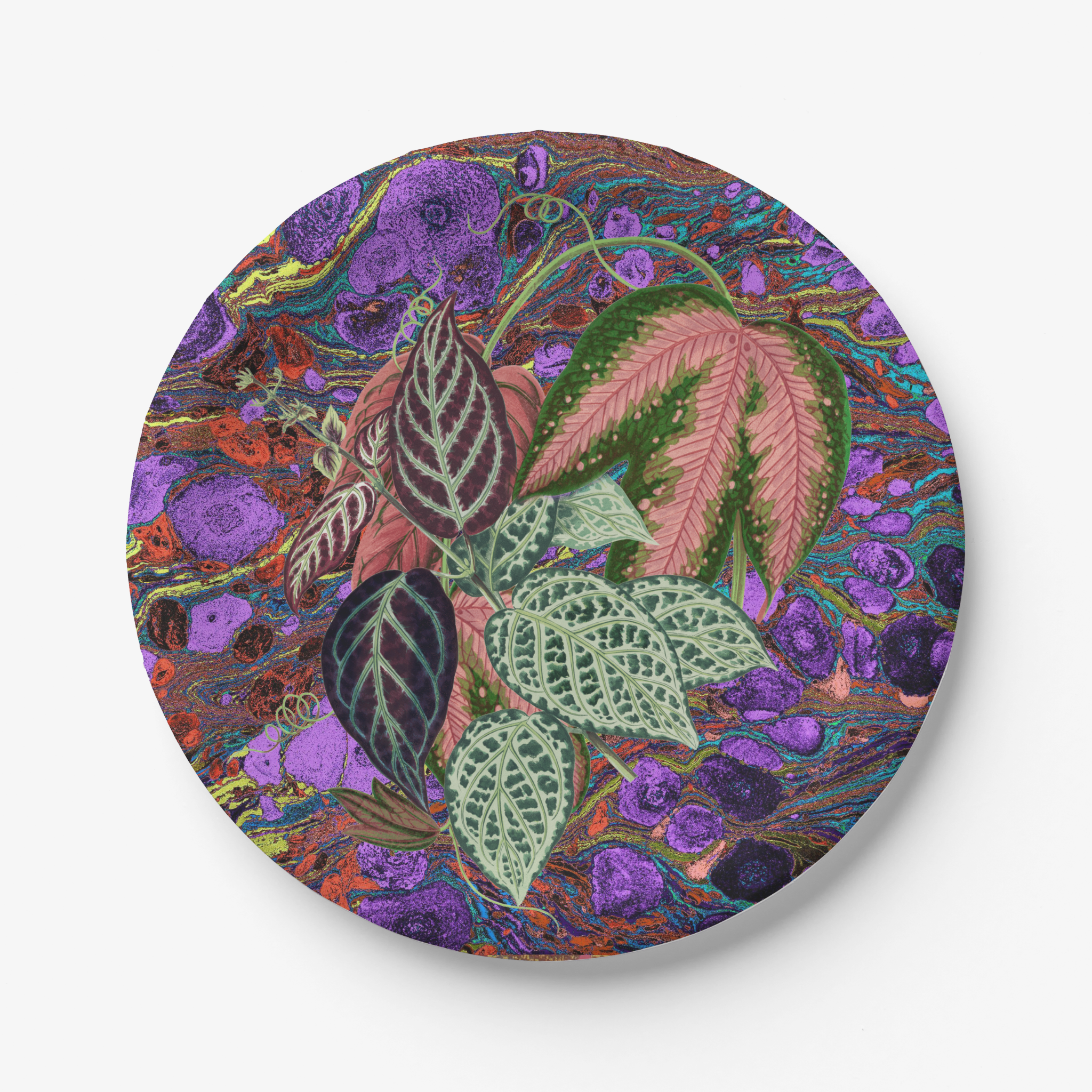 Vintage Voyagers France Aubergine Paper Party Plate